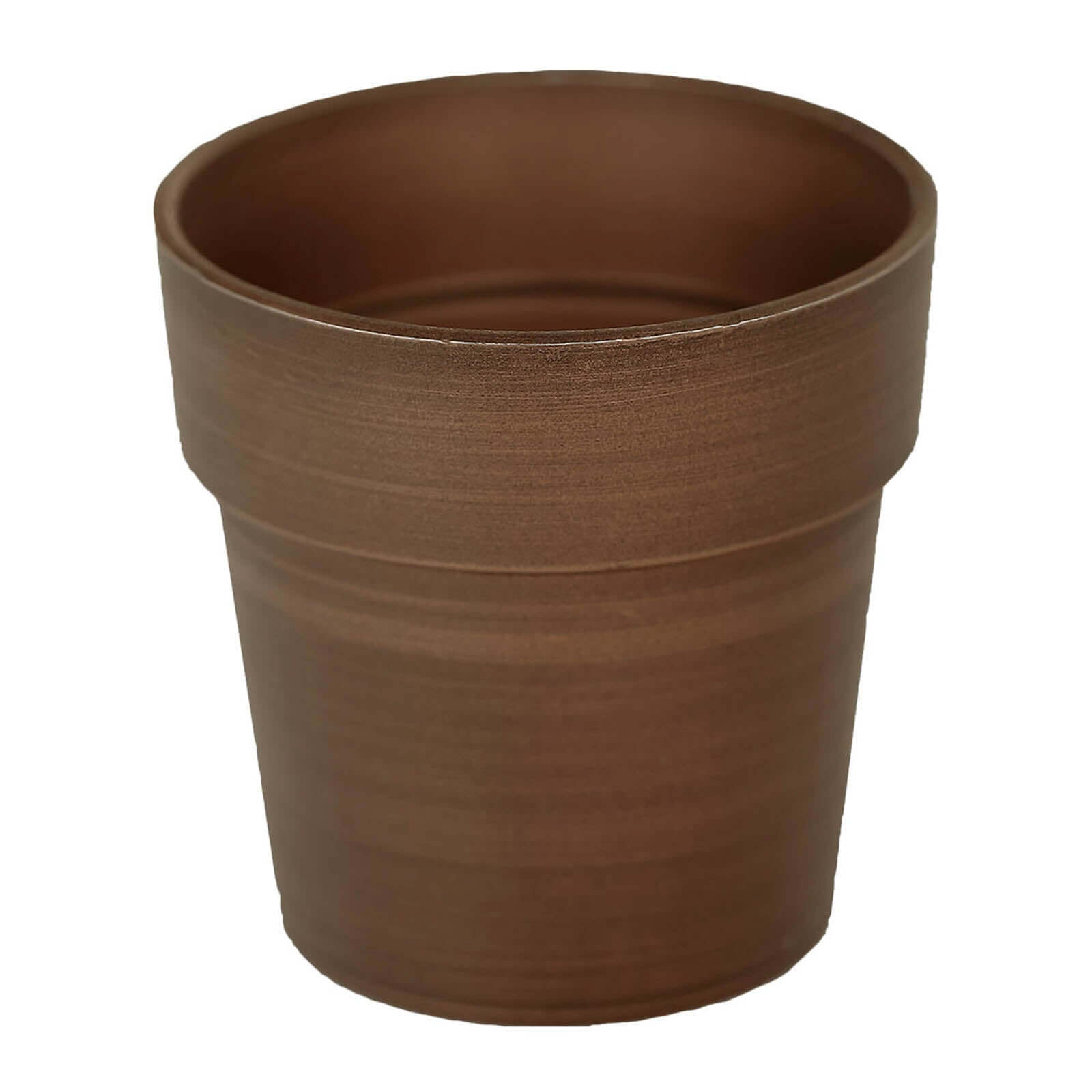 3-Pack Flower Plant Pots Small Design Rustic Brown - Plastic Indoor Decorative Planters 3