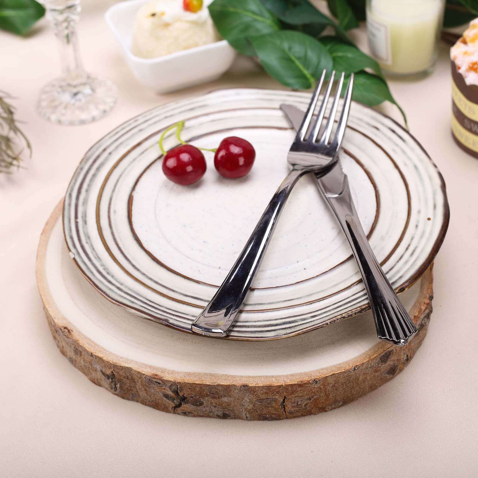 Rustic Poplar Wood Slices Round - Versatile Centerpieces for Tablescapes 9 Dia