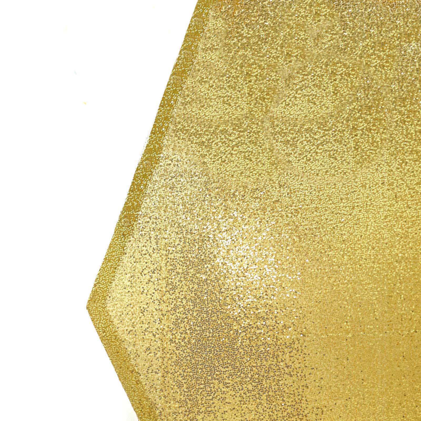 8ftx7ft Metallic Gold Shiny Sequin Hexagon Backdrop Stand Cover, Shiny Sparkle 2-Sided Custom Fit Wedding Arch Cover