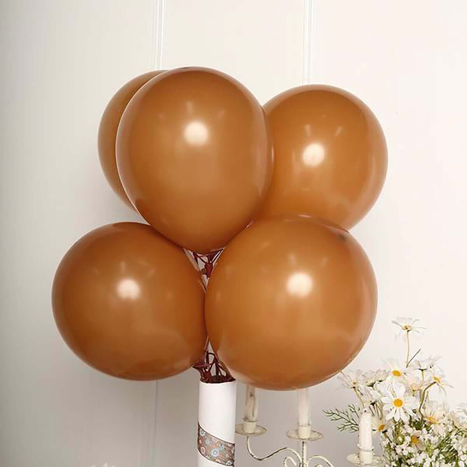 25 Pack 12 Matte Pastel Caramel Helium or Air Latex Party Balloons