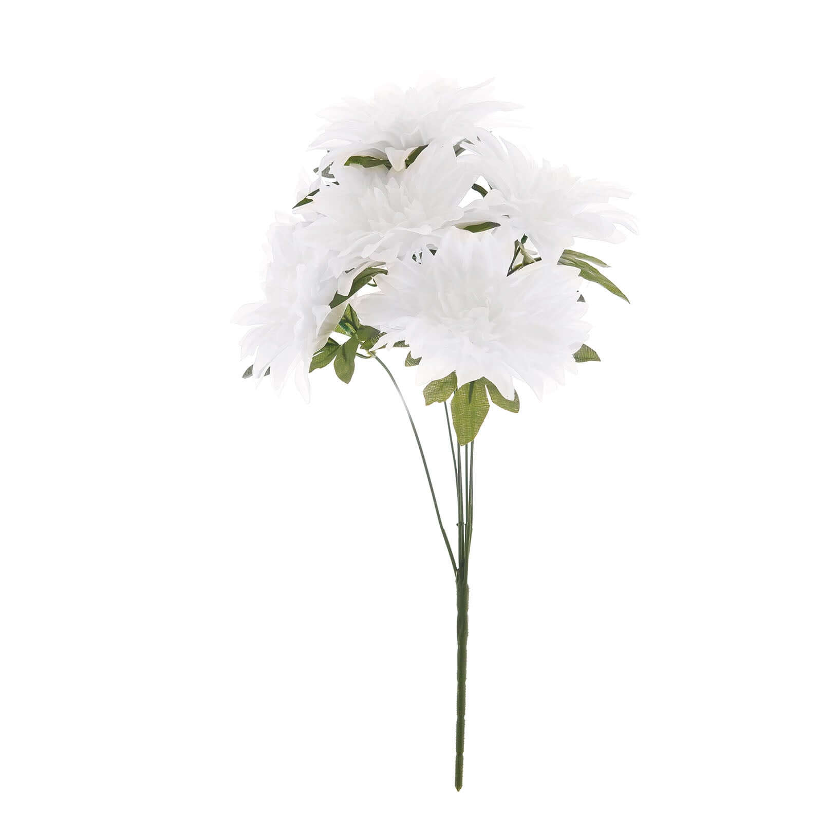 2 Bouquets 20 White Artificial Silk Dahlia Flower Spray Bushes