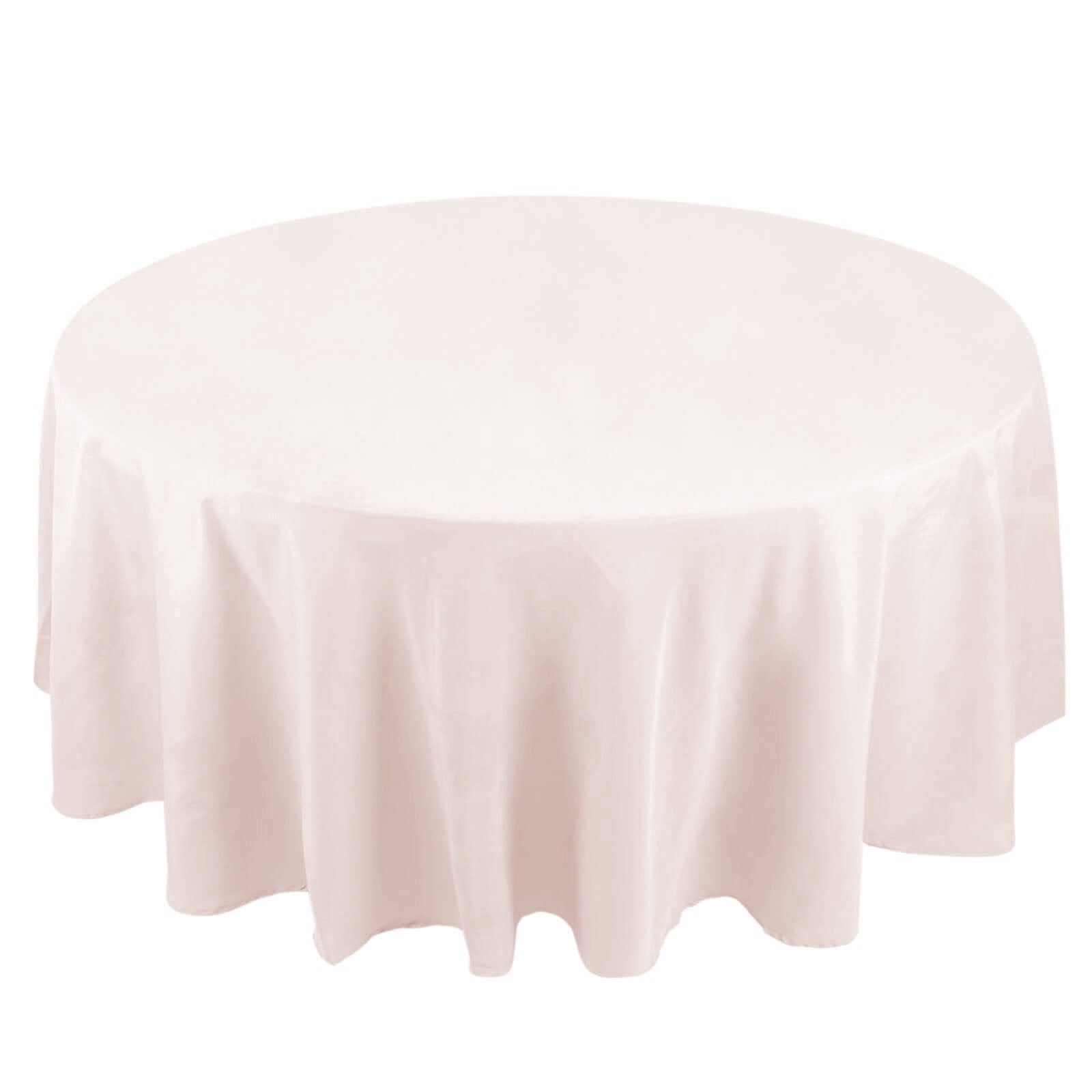 Premium Polyester 108 Round Tablecloth Blush - Wrinkle-Resistant 220GSM Table Cover