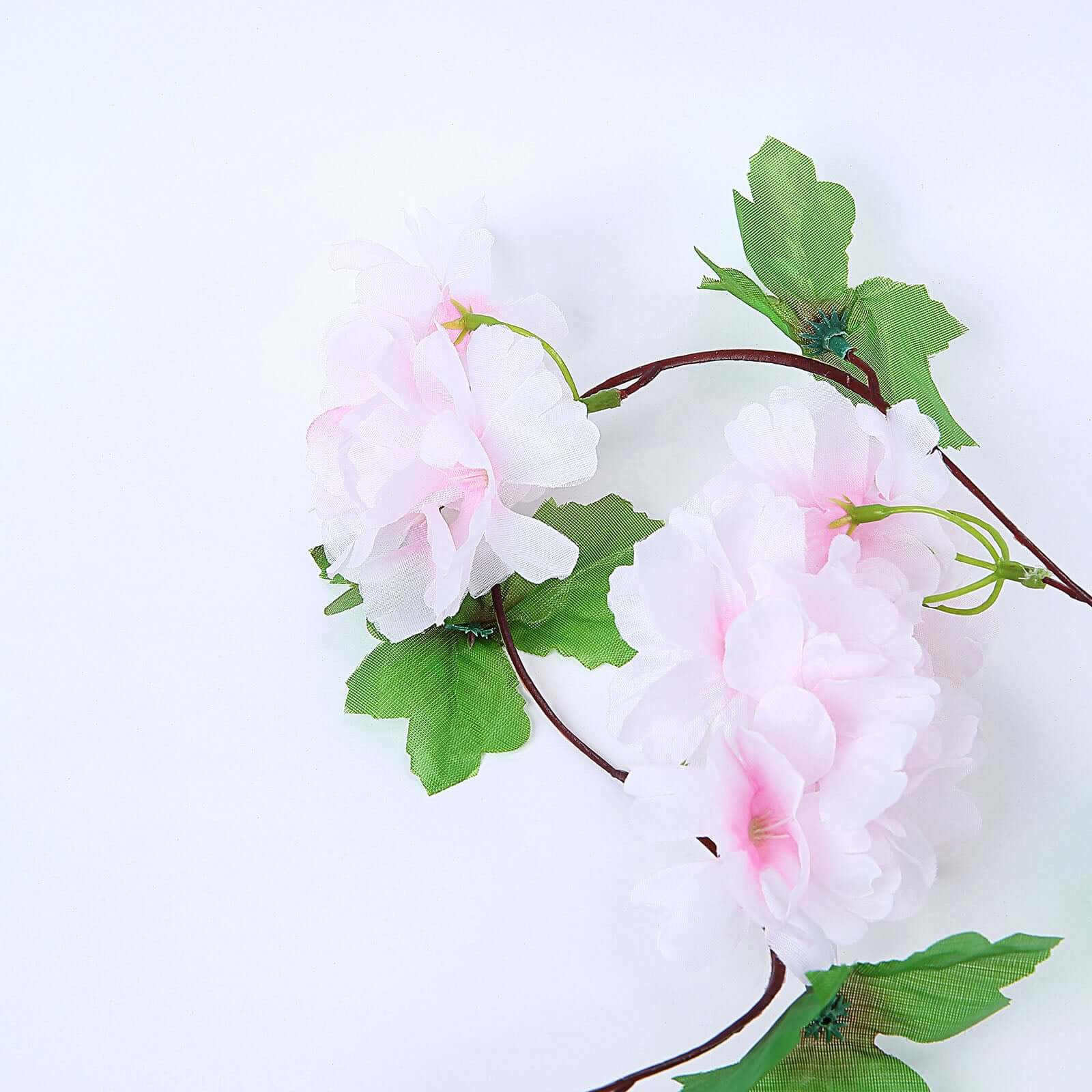 2 Pack 7ft Blush Artificial Cherry Blossom Flower Garland