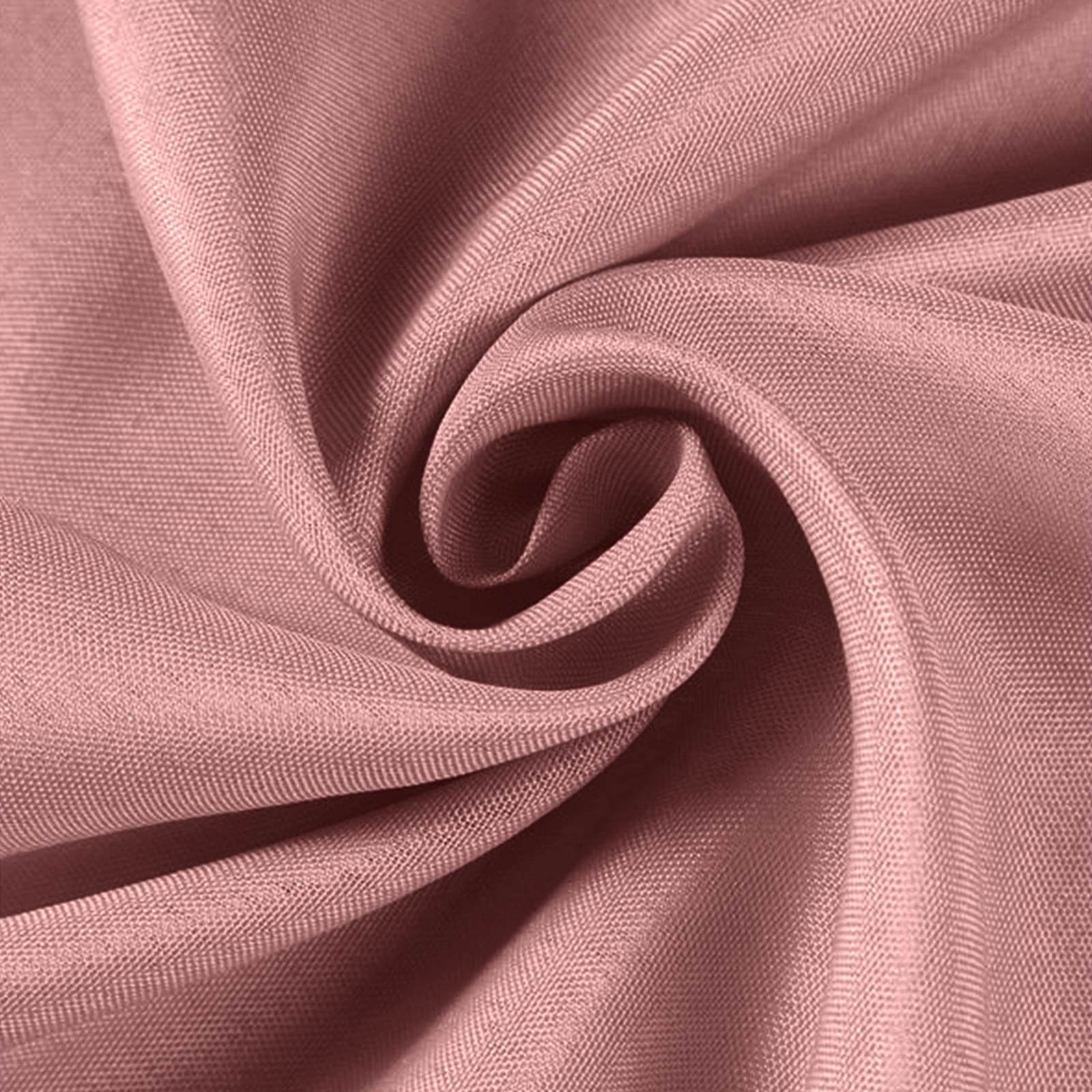 Polyester 120 Round Tablecloth Dusty Rose - Seamless Wrinkle-Resistant Table Cover