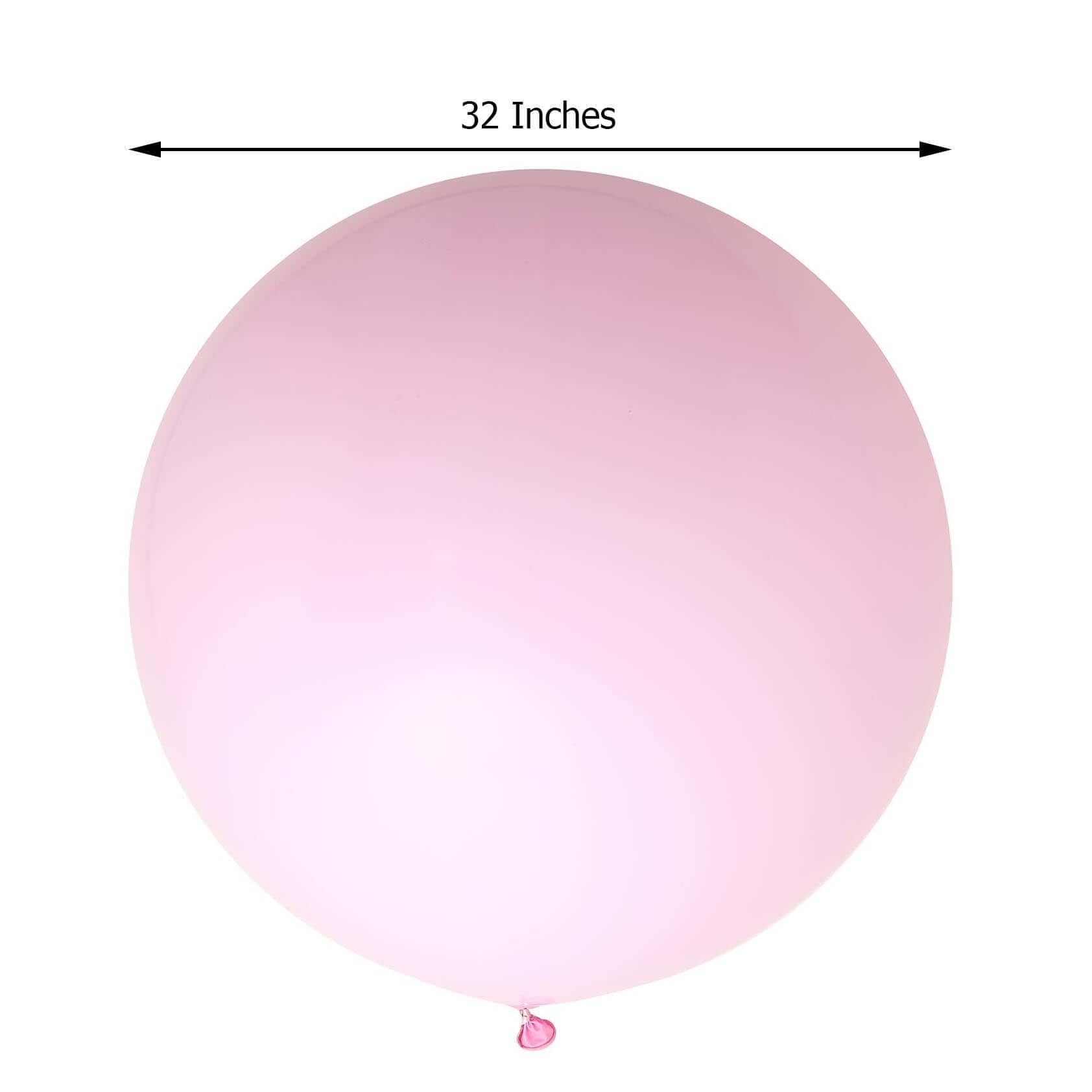 2 Pack 32 Large Matte Pastel Pink Helium Air Premium Latex Balloons