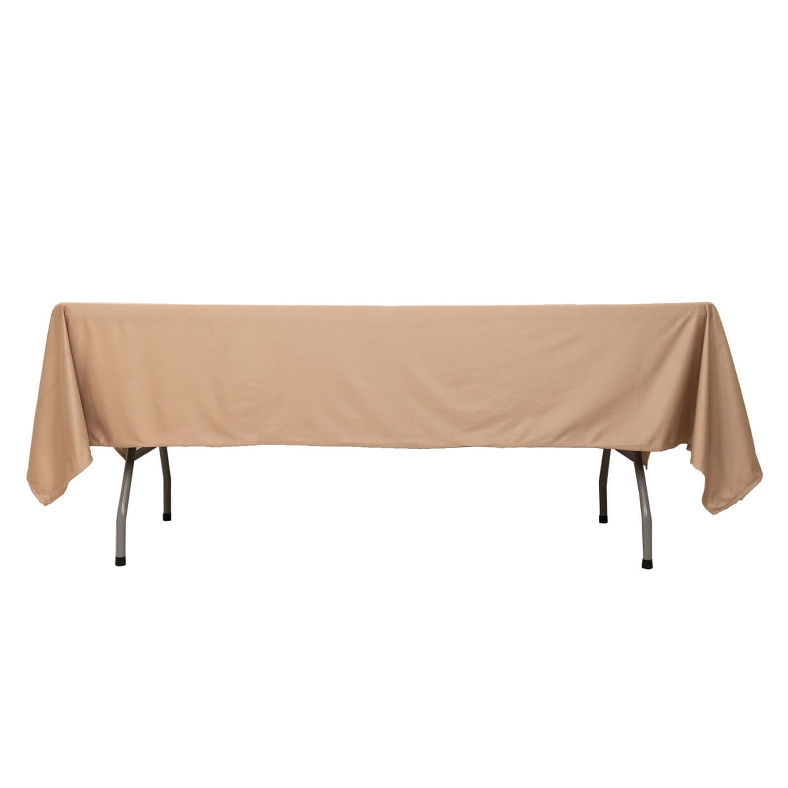 Premium Scuba Rectangular 60x102 Tablecloth Nude - Wrinkle Free & Stain Resistant Table Cover