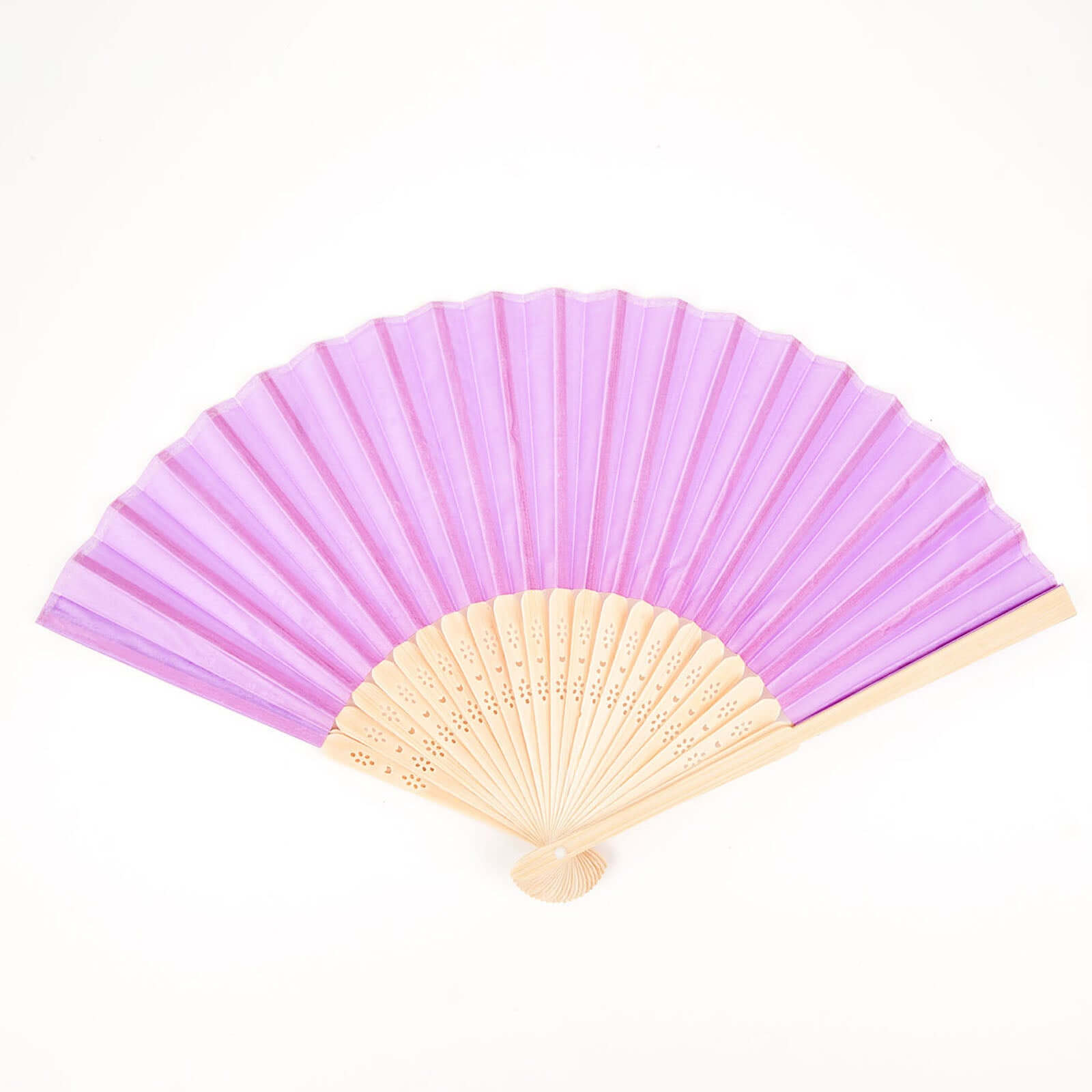 5 Pack Lavender Lilac Asian Silk Folding Fans Party Favors, Oriental Folding Fan Favors