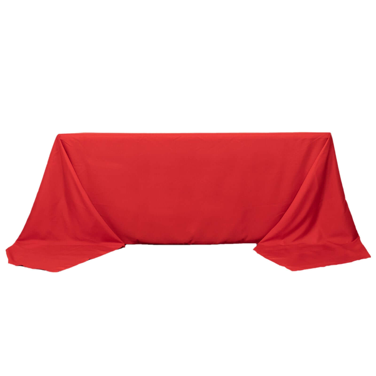 Premium Polyester 90x156 Rectangle Tablecloth Red - Seamless 220GSM Stain-Resistant Table Cover