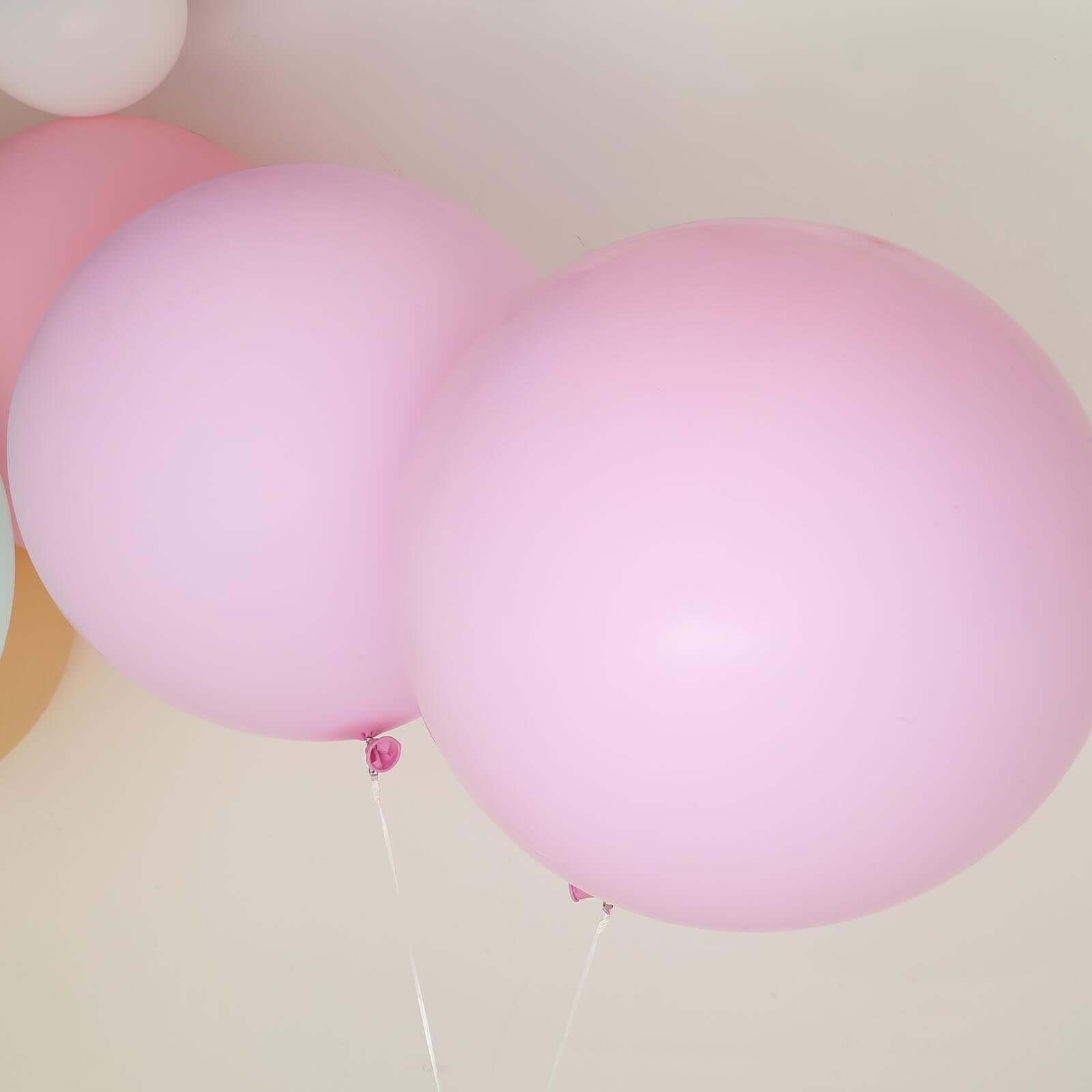 2 Pack 32 Large Matte Pastel Pink Helium Air Premium Latex Balloons