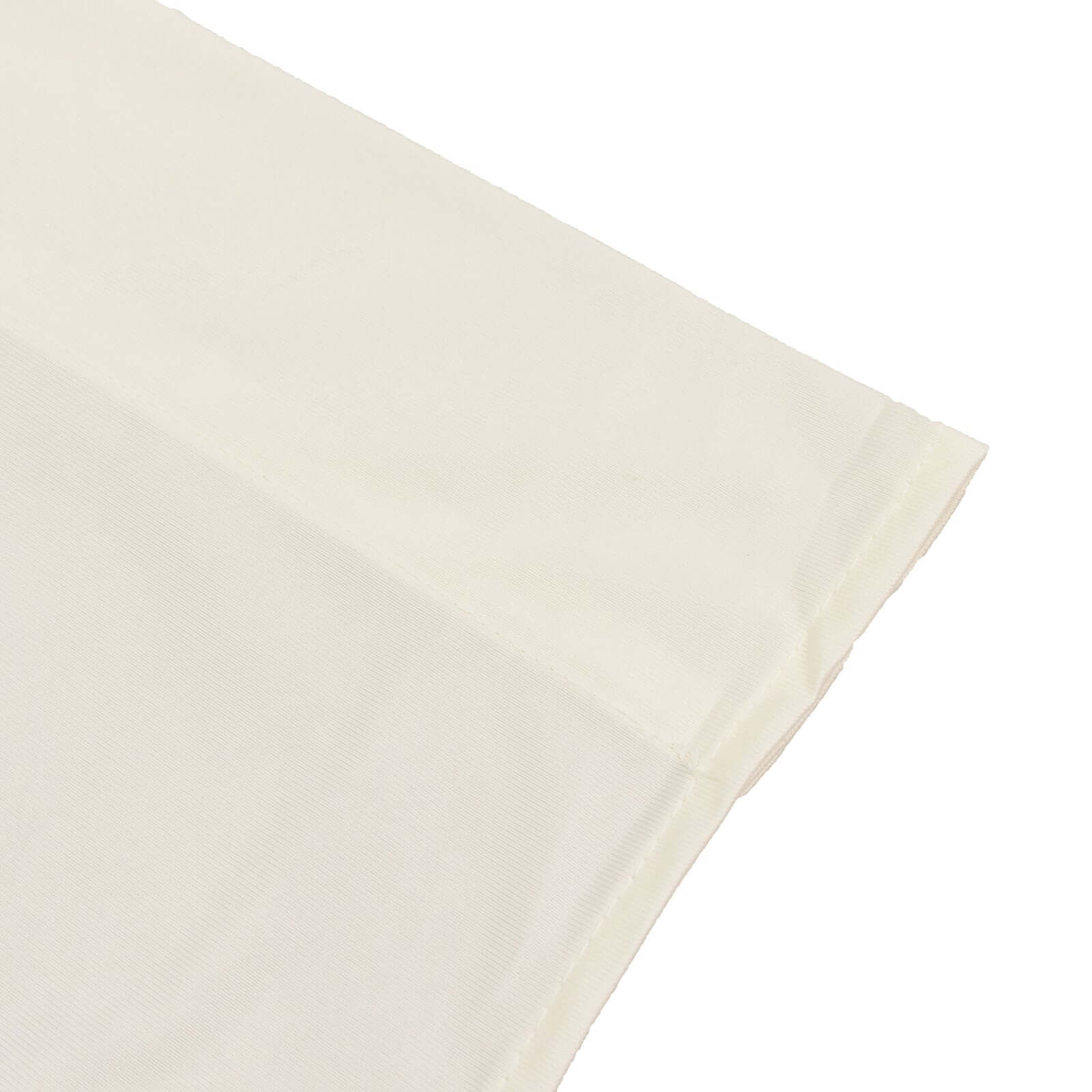 Ivory Scuba Polyester Event Curtain Drapes, Durable Flame Resistant Backdrop Event Panel Wrinkle Free with Rod Pockets - 5ftx14ft