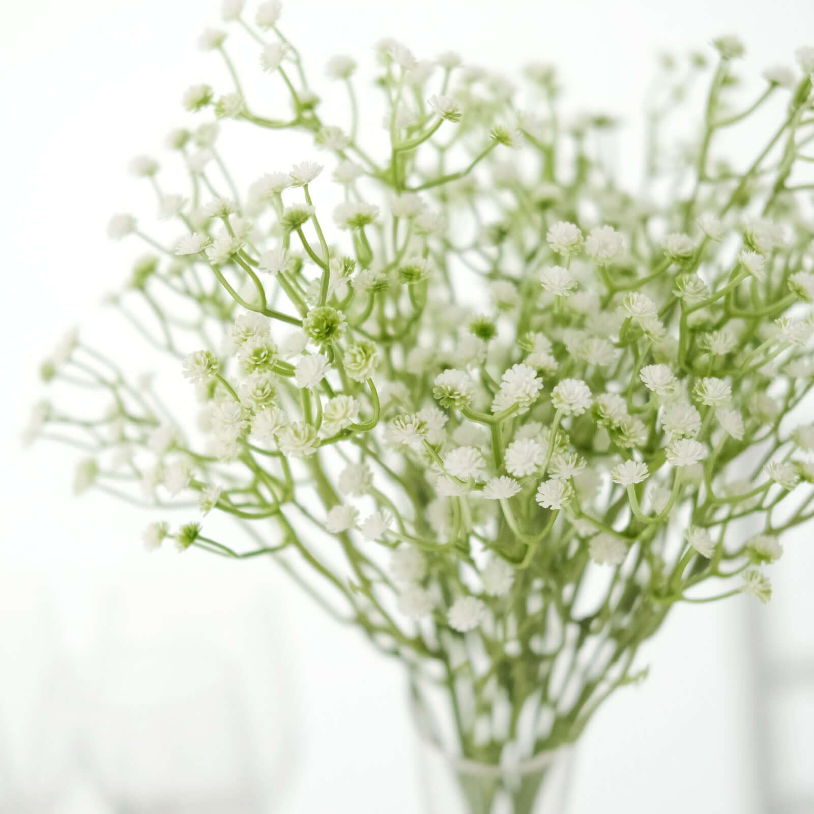 3 Bushes White 14 Artificial Baby’s Breath Gypsophila Flower Arrangements, Real Touch Indoor Faux Floral Bouquets