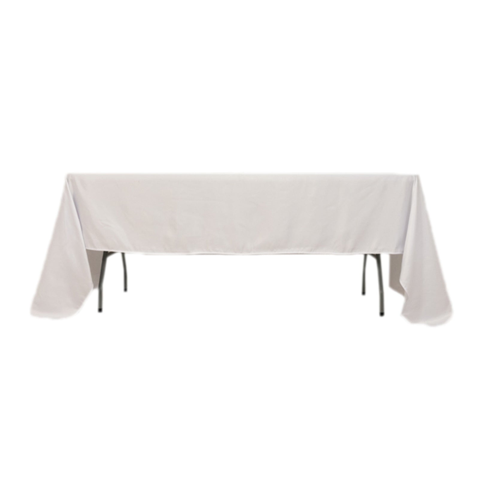 Lamour Satin 60x126 Rectangle Tablecloth White - Soft & Silk-Like Table Cover for Upscale Dining