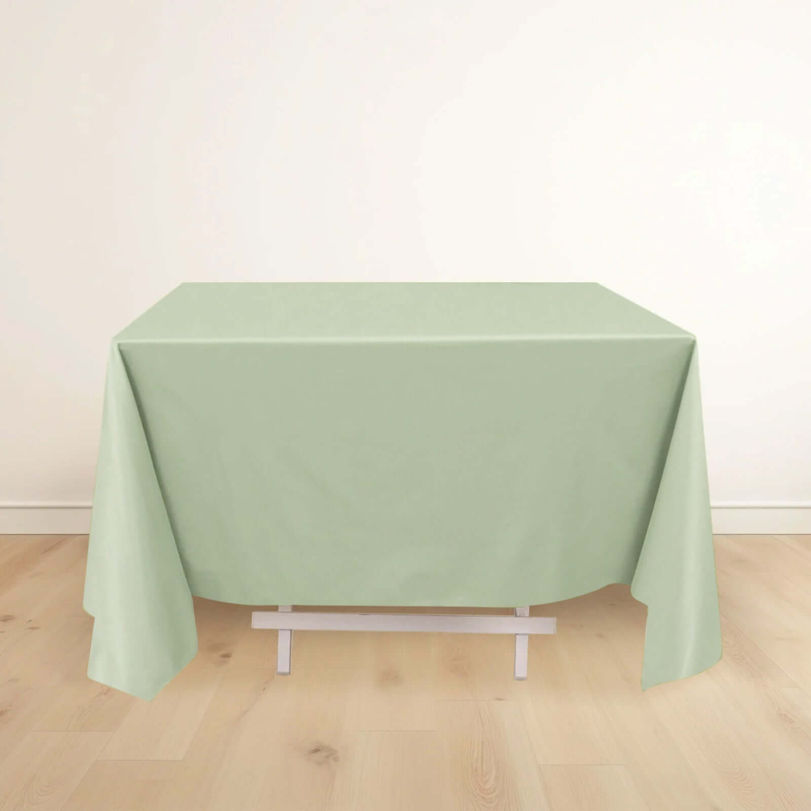 Premium Scuba Square 70x70 Tablecloth Sage Green - Wrinkle Free & Stain Resistant Table Cover