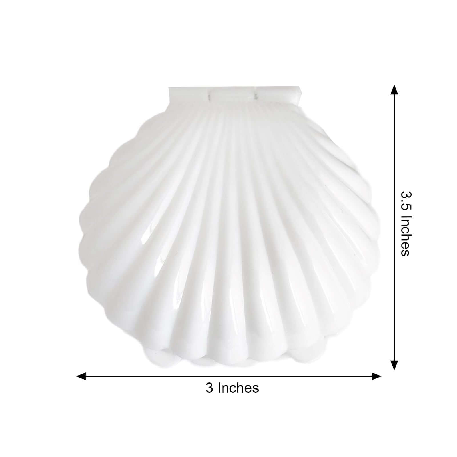 12-Pack Seashell Candy Container Gift Boxes White Beach Theme - Decorative Mini Favor Boxes for Jewelry 3.5