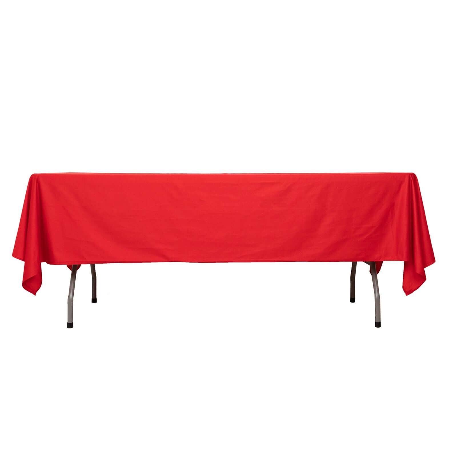 Premium Scuba Rectangular 60x102 Tablecloth Red - Wrinkle Free & Stain Resistant Table Cover