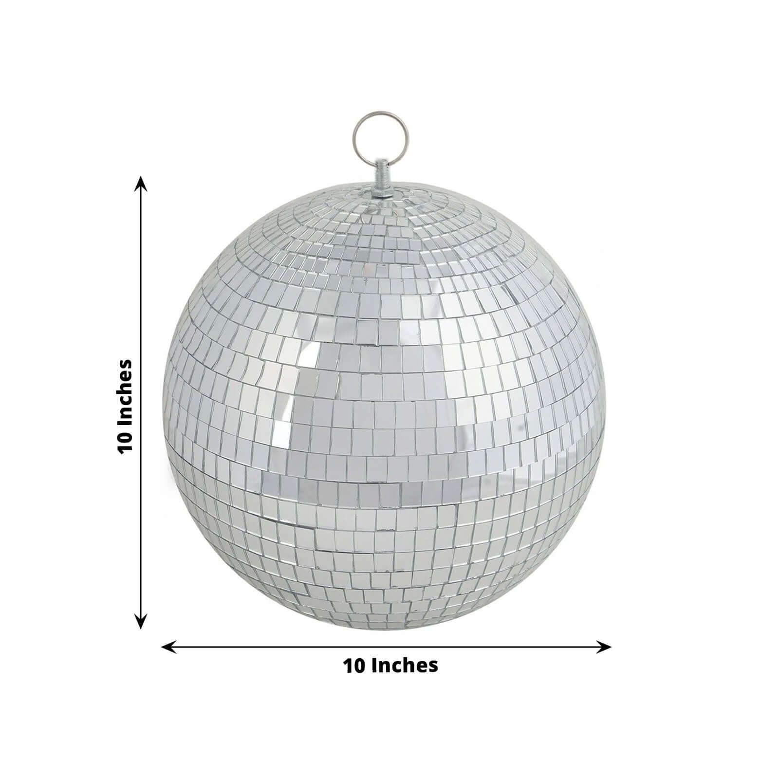 2 Pack 10 Silver Foam Disco Mirror Ball With Hanging Swivel Ring, Holiday Party Decor