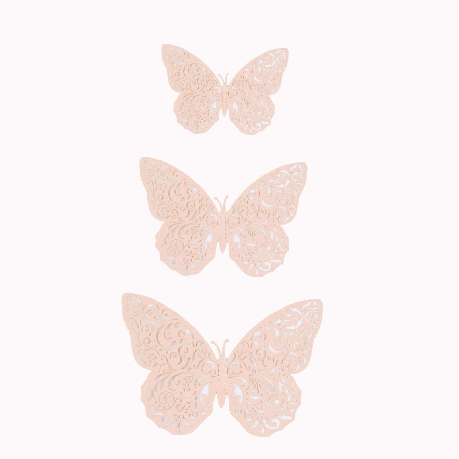 12-Pack 3D Butterfly Wall Decals, DIY Removable Mural Stickers Blush Cake Decorations Eye-Catching Design