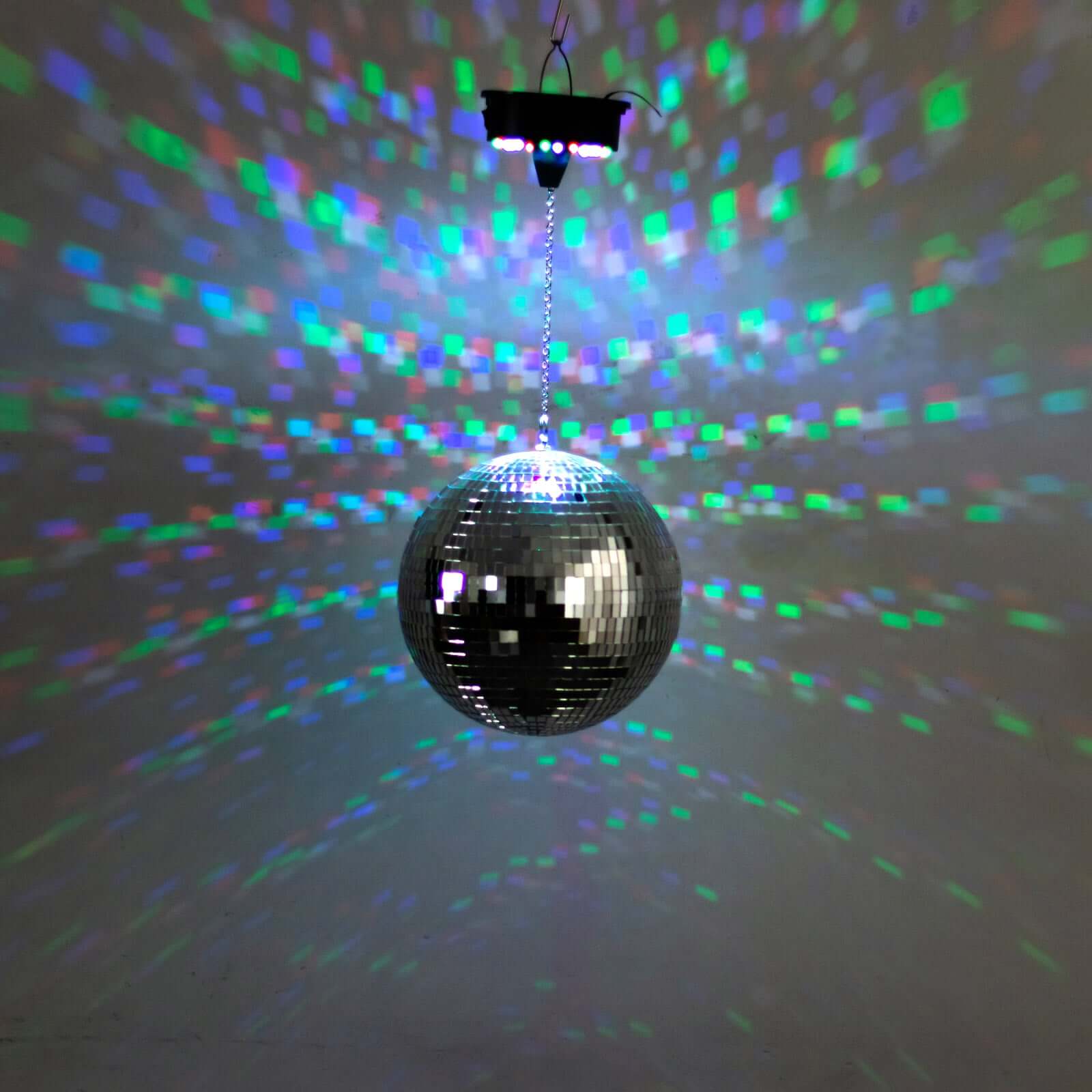 18 LED Light Rotating Heavy Duty Motor For Hanging Mirror Disco Ball, 5 RPM Battery Operated Motor With 8 Hanging Chain