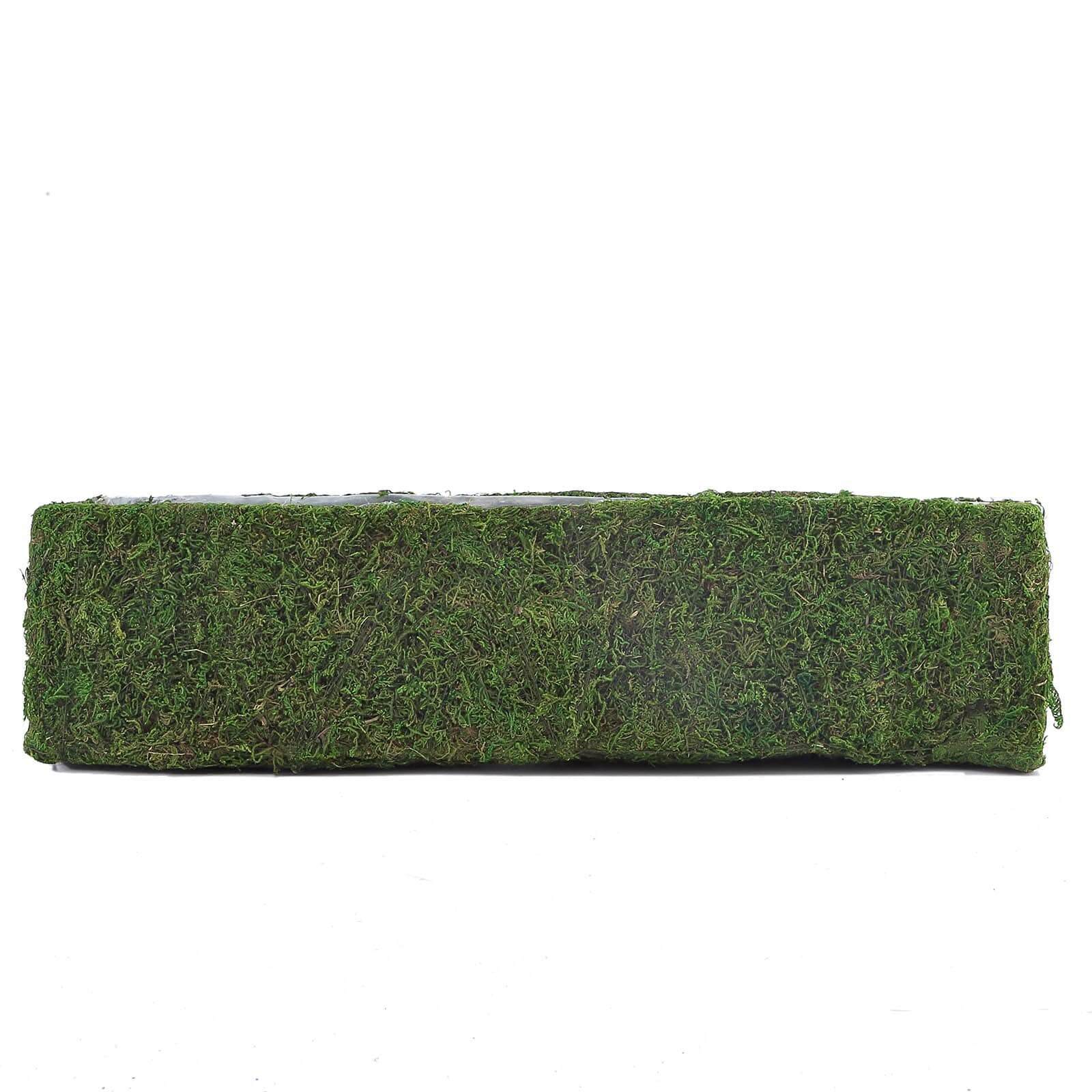 Metal Planter Box Rectangle with Inner Lining Green Preserved Moss - Rustic Flower Basket Decor 23