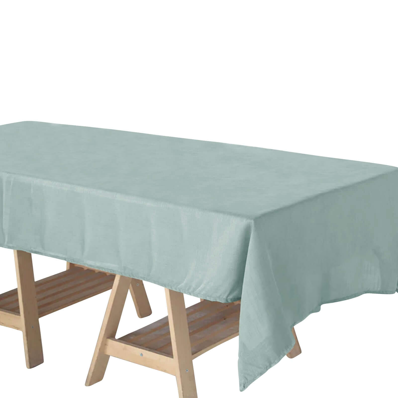 60x102 Dusty Blue Rectangular Tablecloth, Linen Table Cloth With Slubby Textured, Wrinkle Resistant