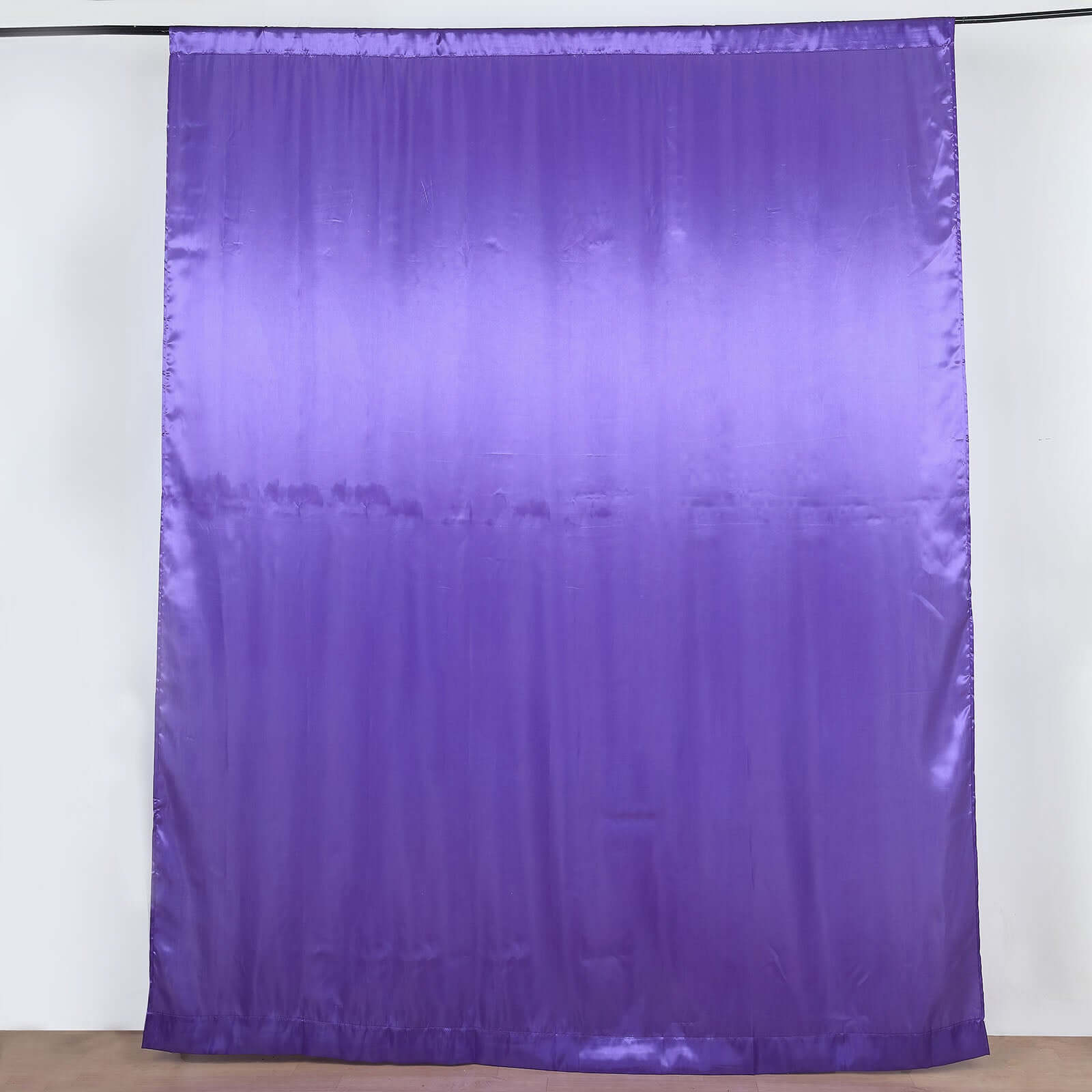 8ftx10ft Purple Satin Event Curtain Drapes, Backdrop Event Panel
