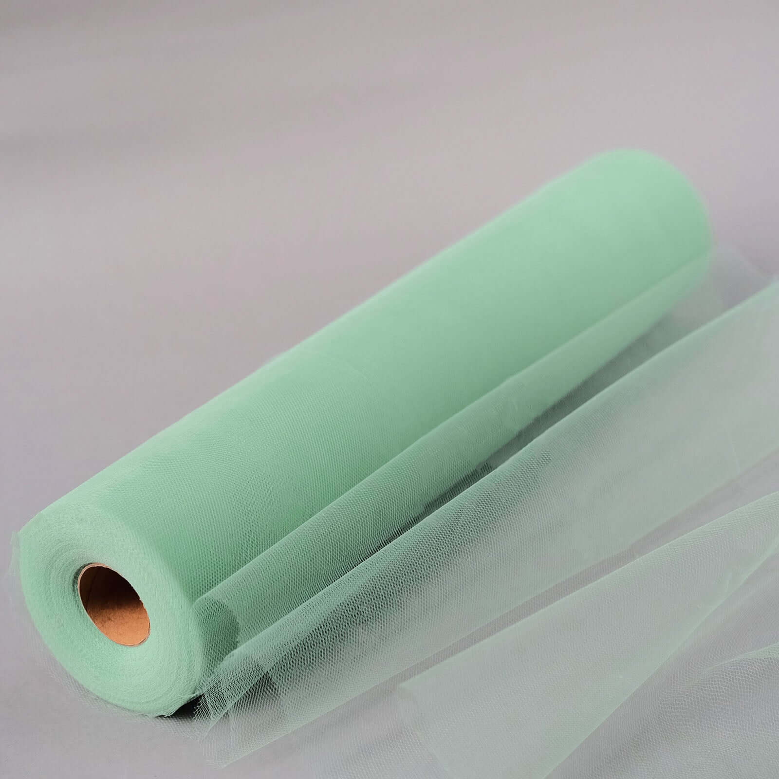 18x100 Yards Sage Green Tulle Fabric Bolt, Sheer Fabric Spool Roll For Crafts