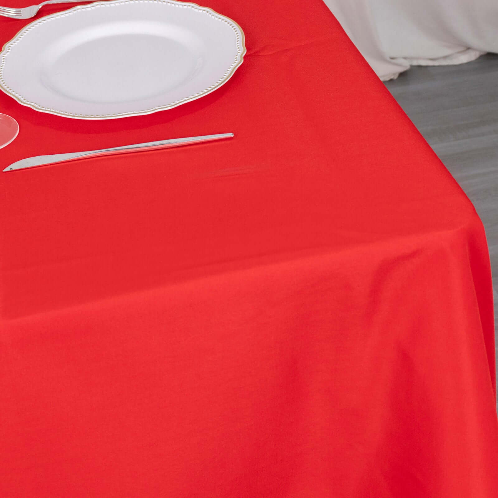 Premium Polyester Square Tablecloth 70x70 Red 220GSM Wrinkle-Resistant Table Cover