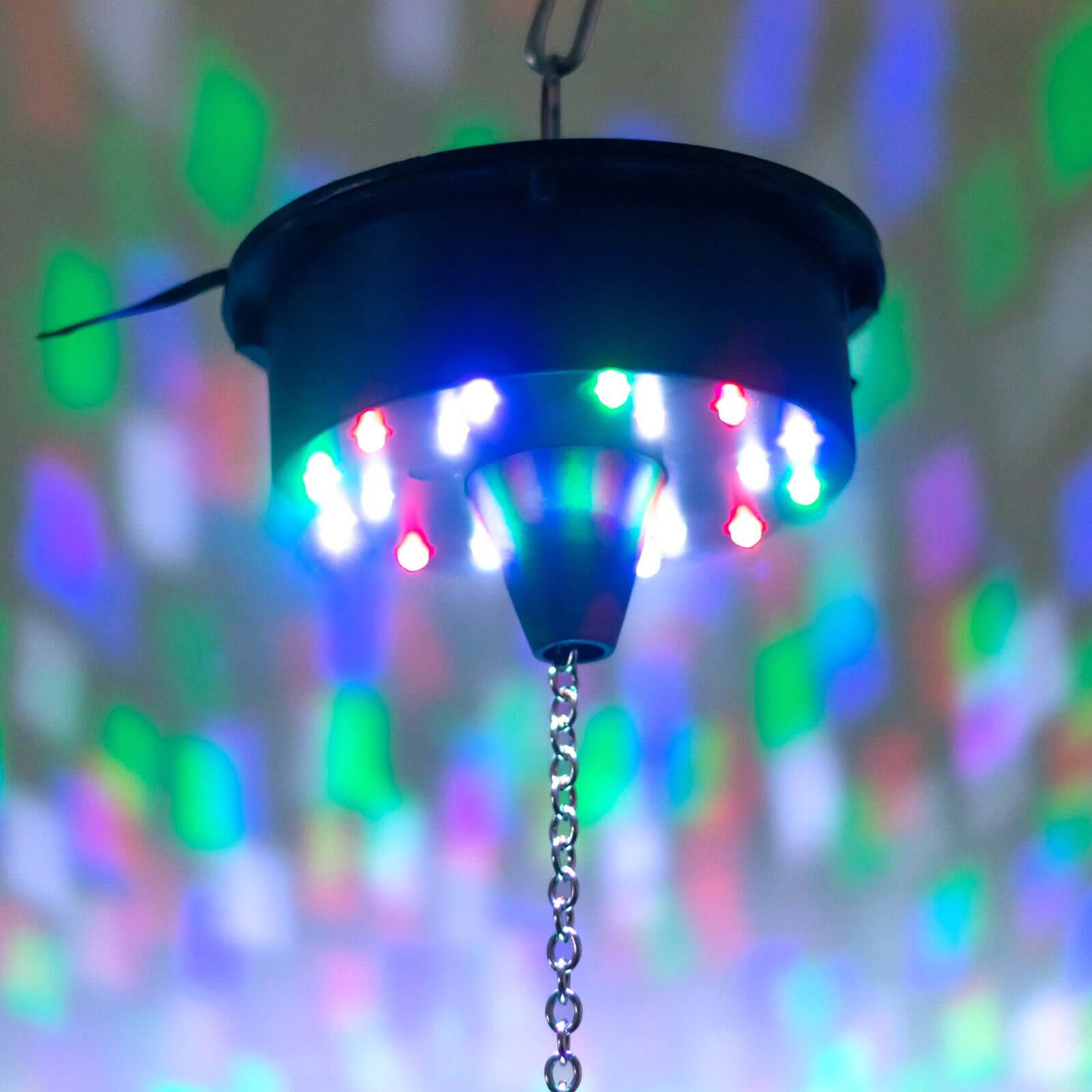 18 LED Light Rotating Heavy Duty Motor For Hanging Mirror Disco Ball, 5 RPM Battery Operated Motor With 8 Hanging Chain