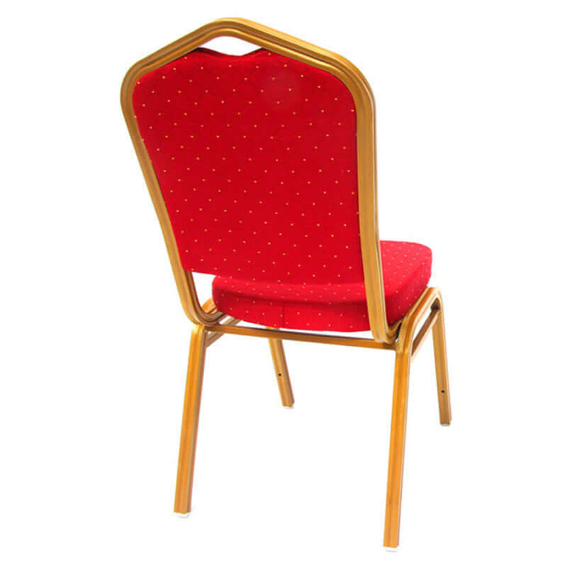 Satin Rosette Chair Cover for Banquet Chairs Gold - Stylish Stretch Fitted Slip-On Design for Sophisticated Gatherings