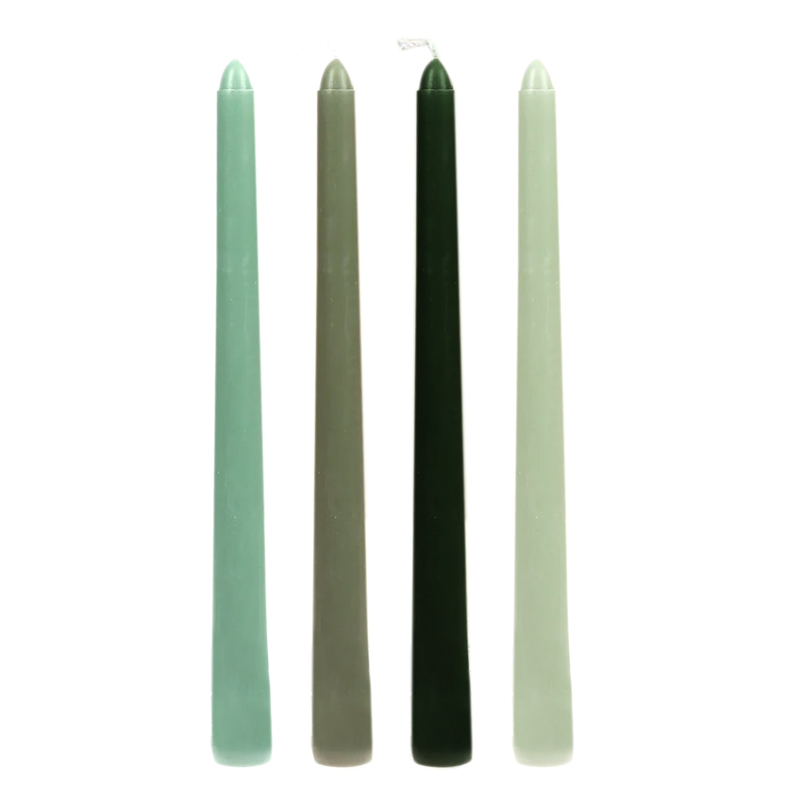 12-Pack Taper Candles Premium Wax Design Mixed Sage Green - Unscented Candles for Sophisticated Decor 10