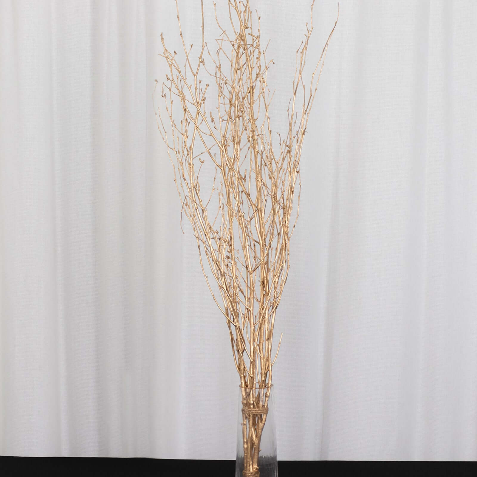 6-Pack Natural Birch Tree Branches 46 Metallic Gold - Versatile Extra Long Decorative Dried Willow Twigs Sticks for Vase Centerpiece Wedding Decor