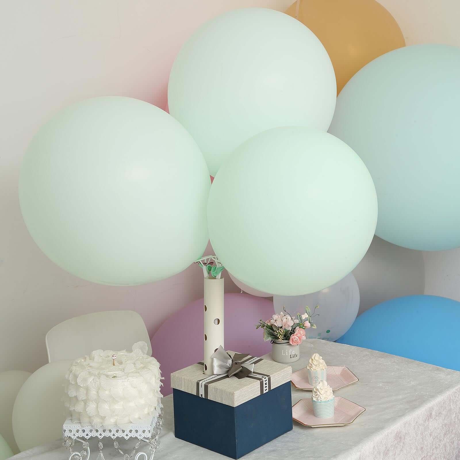 10 Pack 18 Matte Pastel Mint Helium or Air Latex Party Balloons