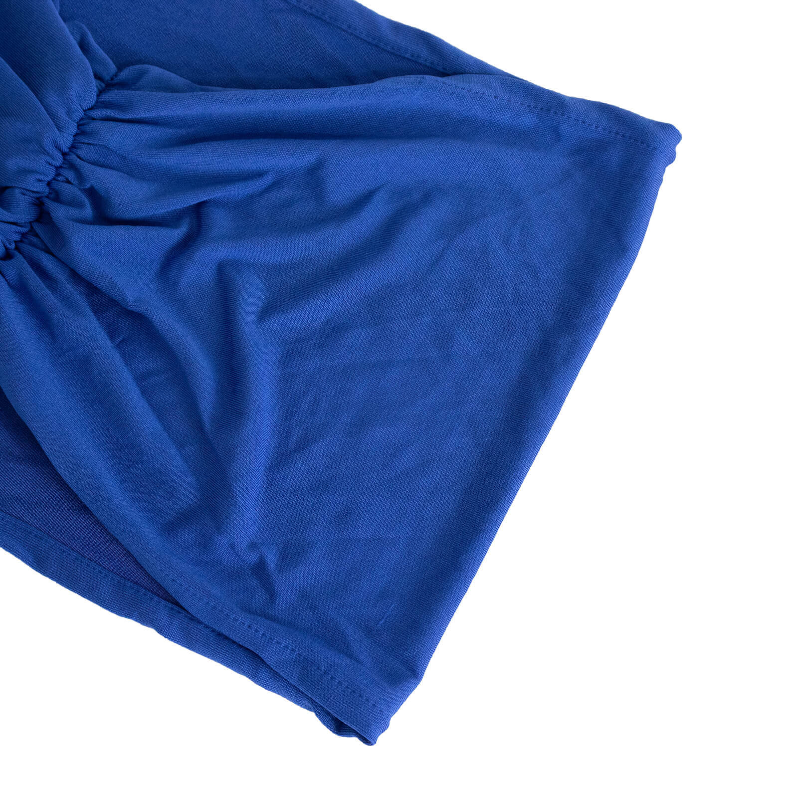 5 Pack Spandex Chair Sashes Royal Blue Ruffled Style - Wide Easy to Use Stretch Chair Bands 8x13