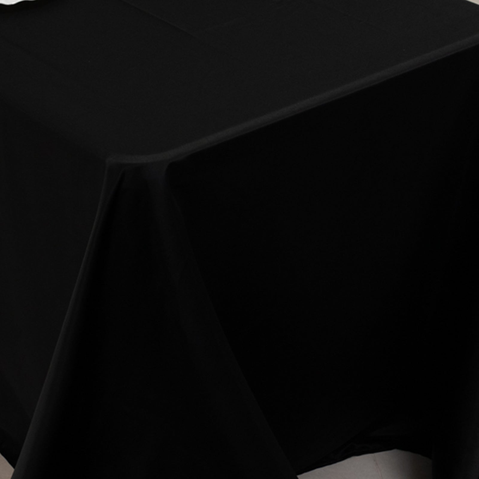 Lamour Satin 90x156 Rectangle Tablecloth Black - Luxurious, Soft Seamless Table Cover for Stylish Settings