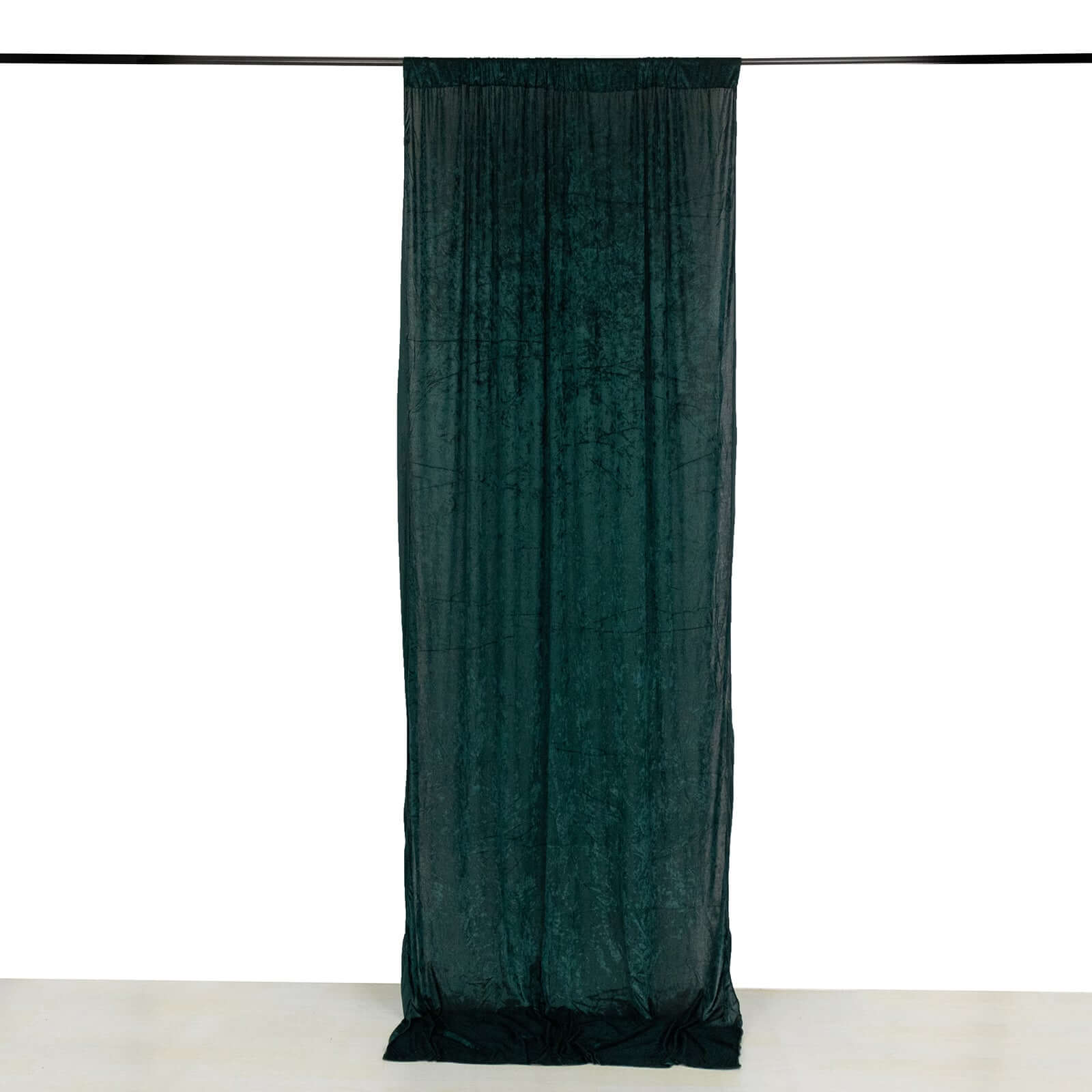 5ftx12ft Hunter Emerald Green Premium Smooth Velvet Event Curtain Drapes, Privacy Backdrop Event Panel with Rod Pocket