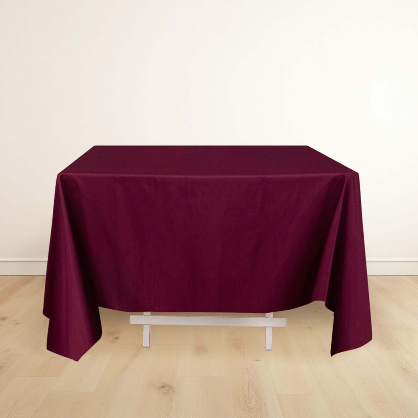 Premium Scuba Square 70x70 Tablecloth Burgundy - Wrinkle Free & Stain Resistant Table Cover