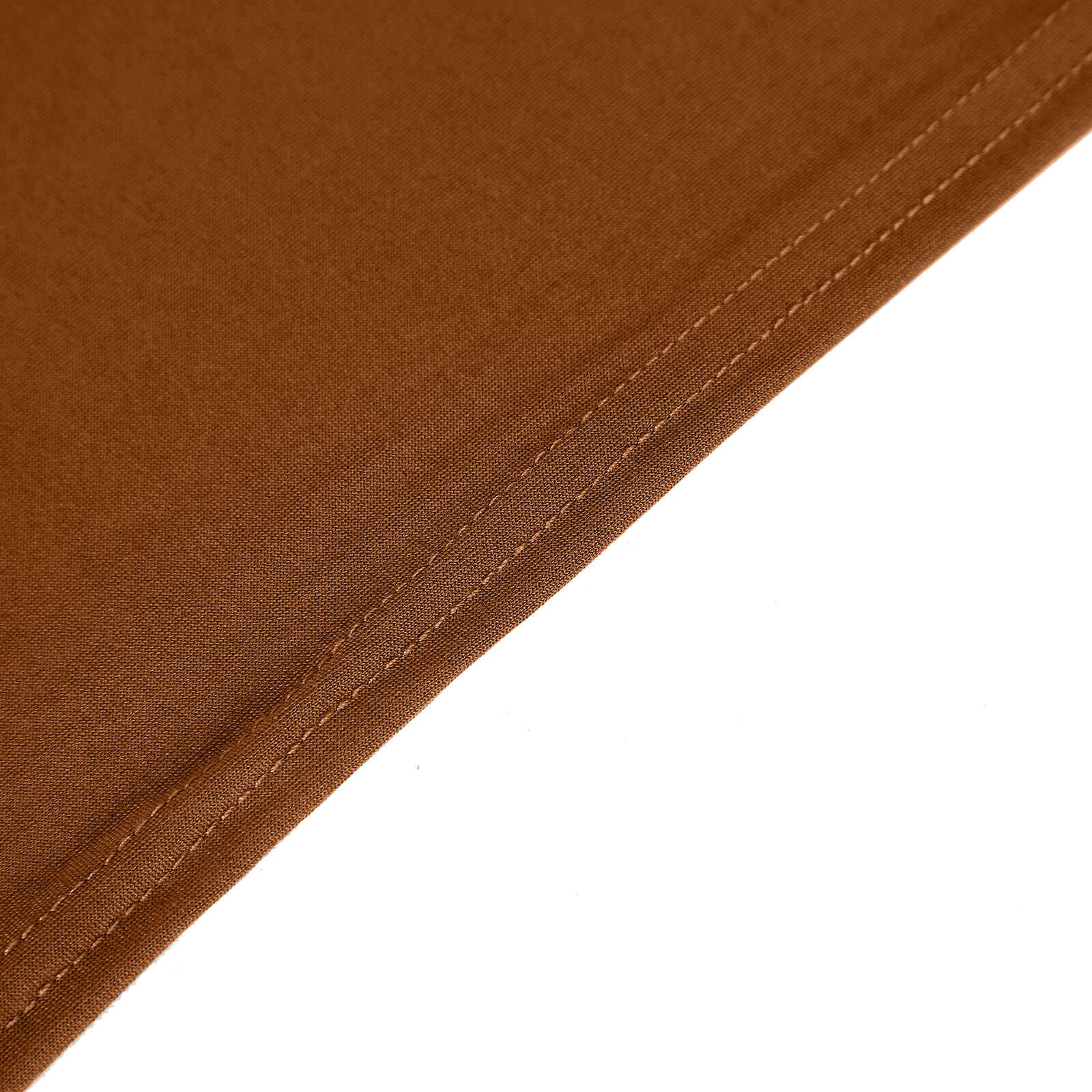 Stretch Spandex 6ft Rectangle Tablecloth Cinnamon Brown - Durable Form-Fitting Table Cover