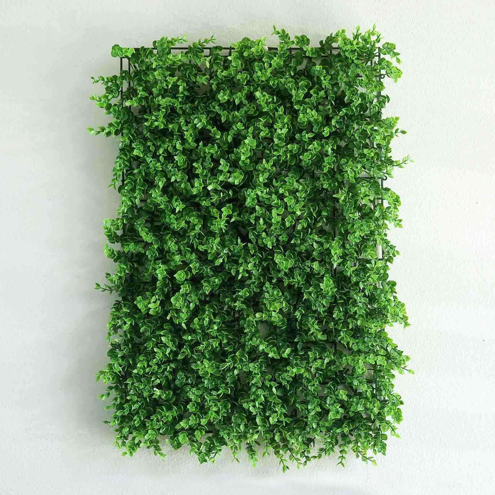 11 Sq ft. Artificial Baby Green Boxwood Hedge Garden Wall Backdrop Mat - 4 Panels