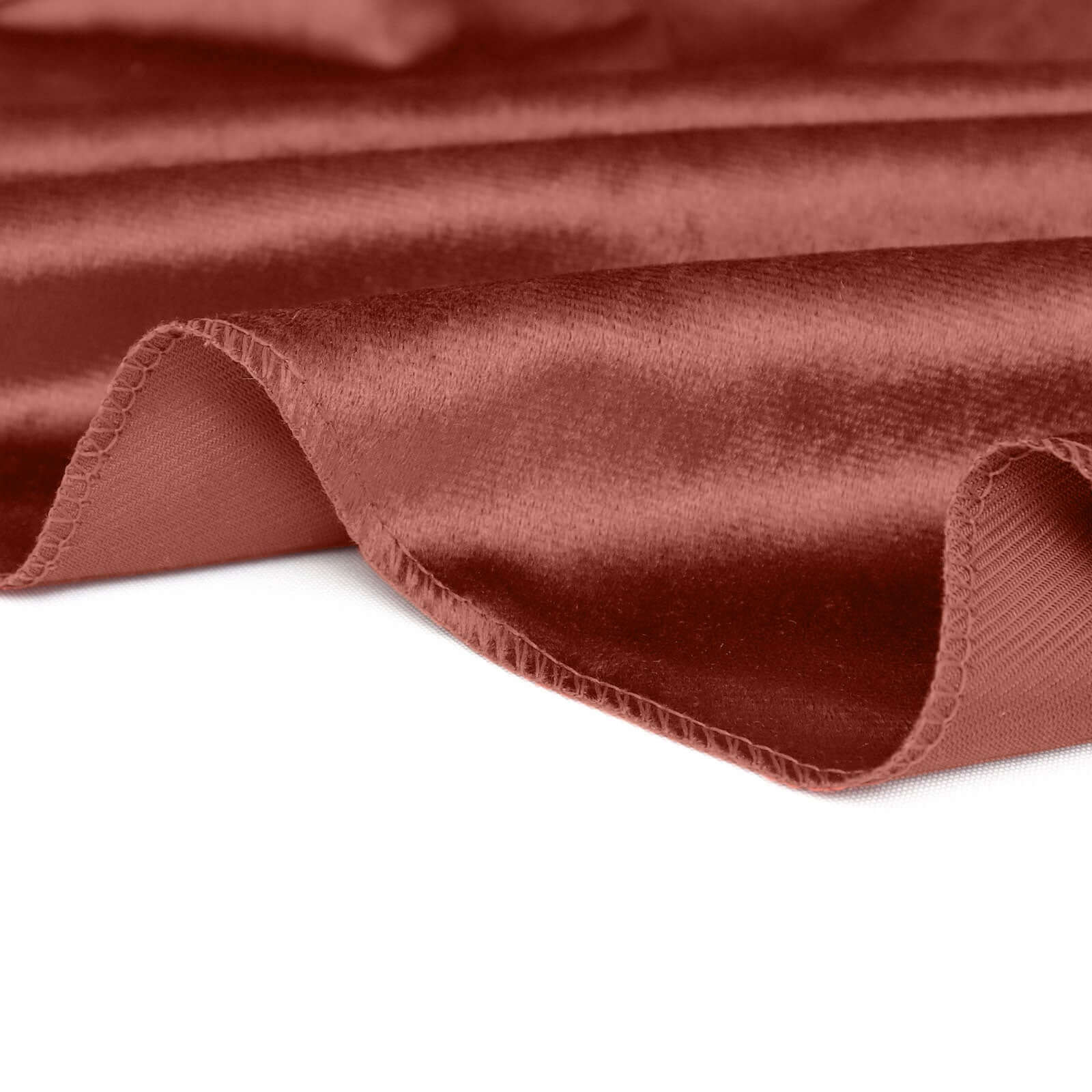 Premium Velvet 120 Round Tablecloth Terracotta (Rust) - Reusable Soft & Seamless Table Cover