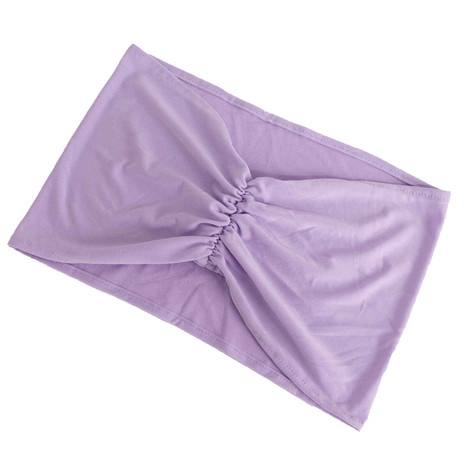 5 Pack Spandex Chair Sashes Lavender Lilac Ruffled Style - Wide Easy to Use Stretch Chair Bands 8x13