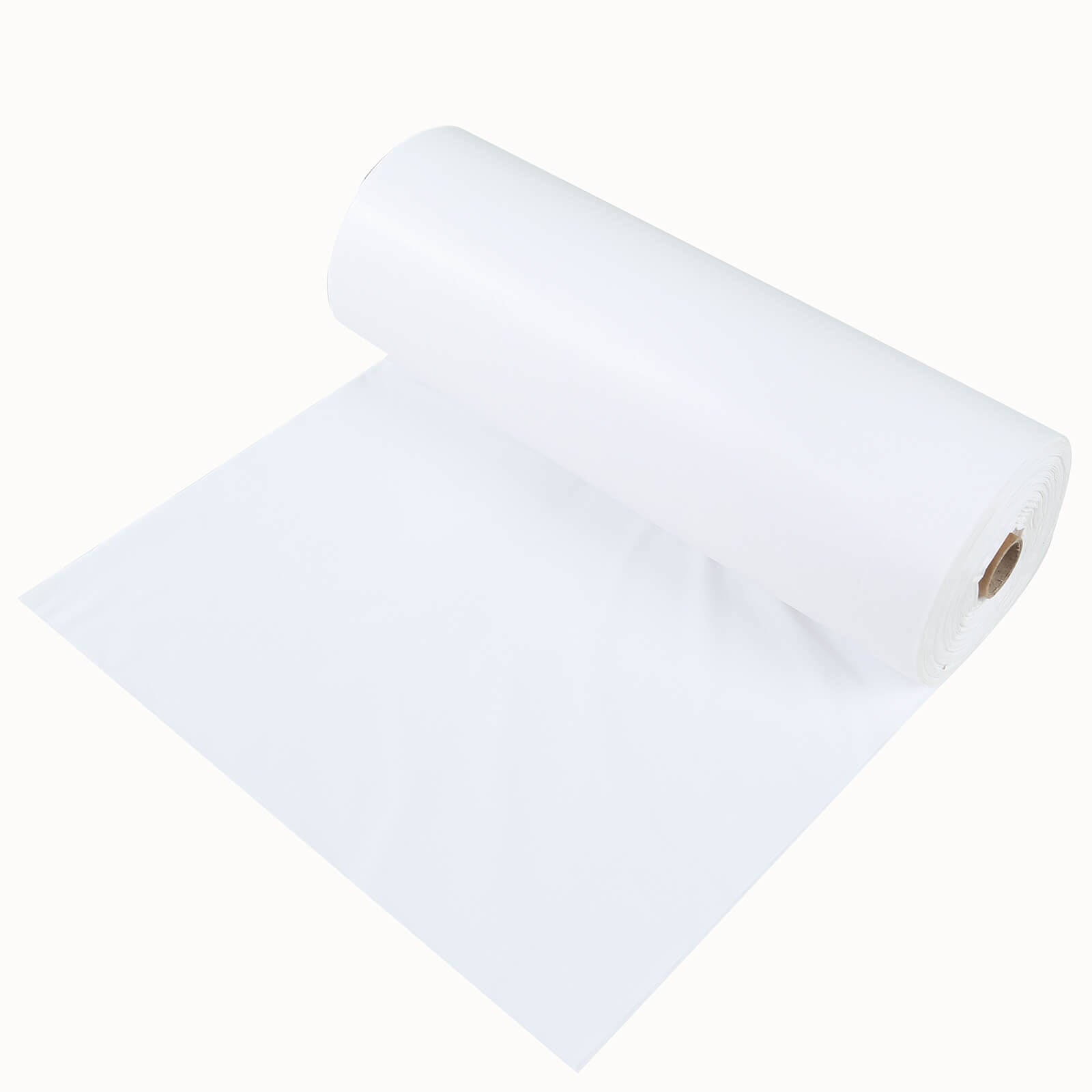 Plastic Table Cover Roll White with Slide Cutter - Customizable Disposable Tablecloth Roll 54x300ft