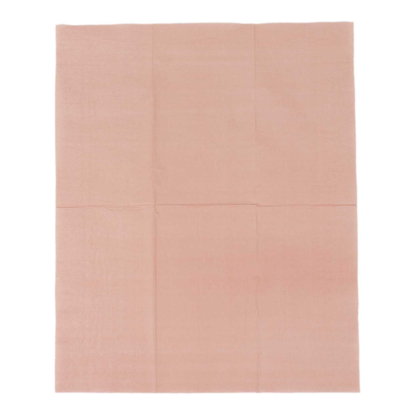 50-Pack Paper Napkins Soft Dusty Rose - Disposable 2-Ply Cocktail and Beverage Napkins for Weddings