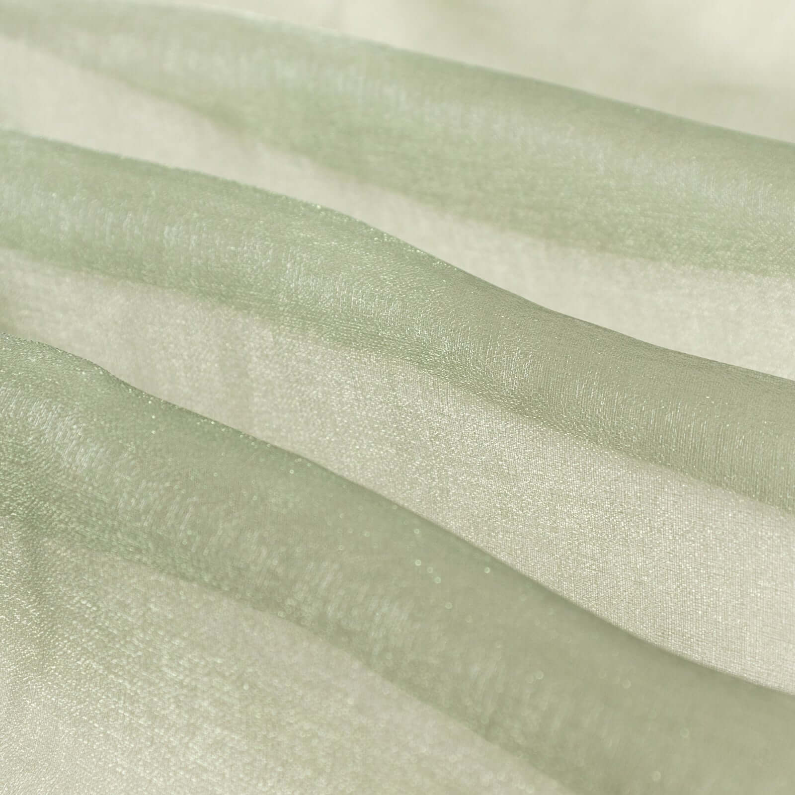 54x10yd Dusty Sage Green Solid Sheer Chiffon Fabric Bolt, DIY Voile Drapery Fabric