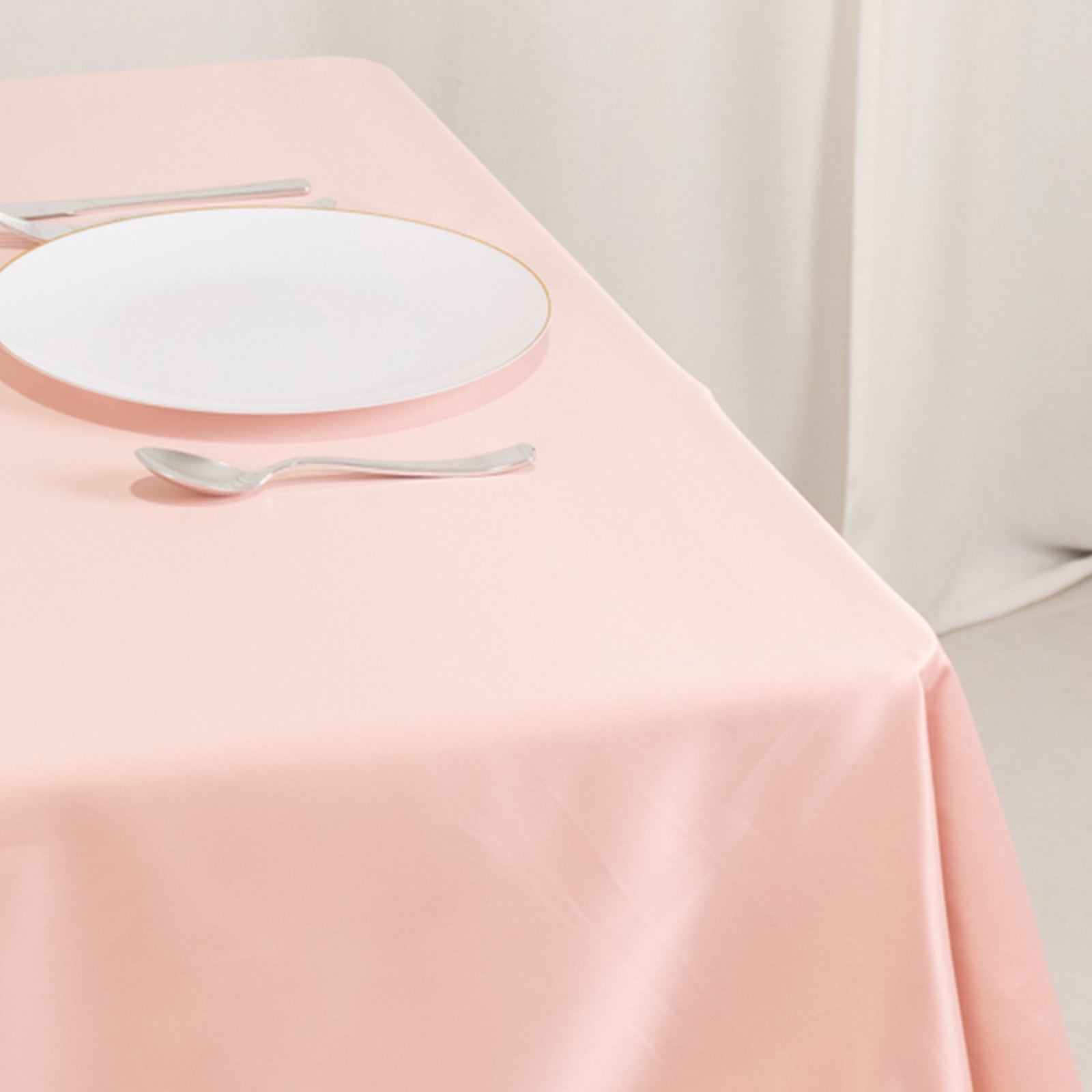 Lamour Satin 54x54 Table Overlay Square Tablecloth Dusty Rose - Durable & Silk-Like Table Cover