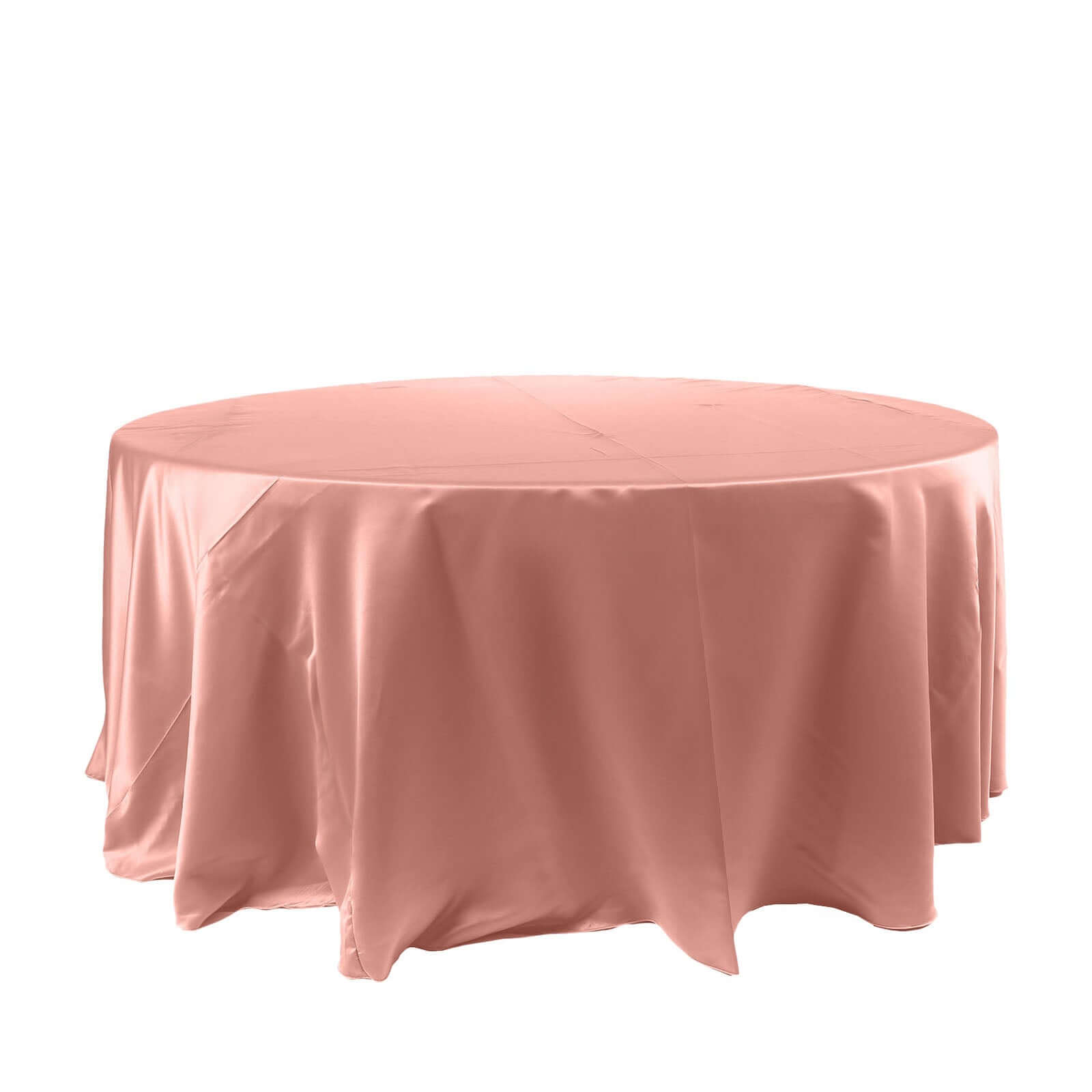 Satin 120 Round Tablecloth Dusty Rose - Stylish Seamless Table Cover