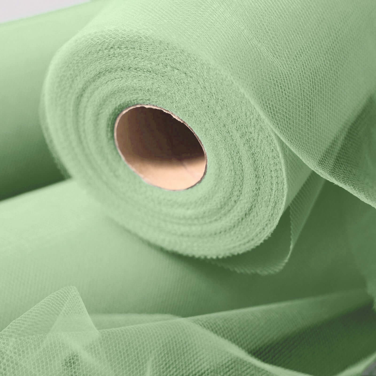 6x100 Yards Sage Green Tulle Fabric Bolt, Sheer Fabric Spool Roll For Crafts