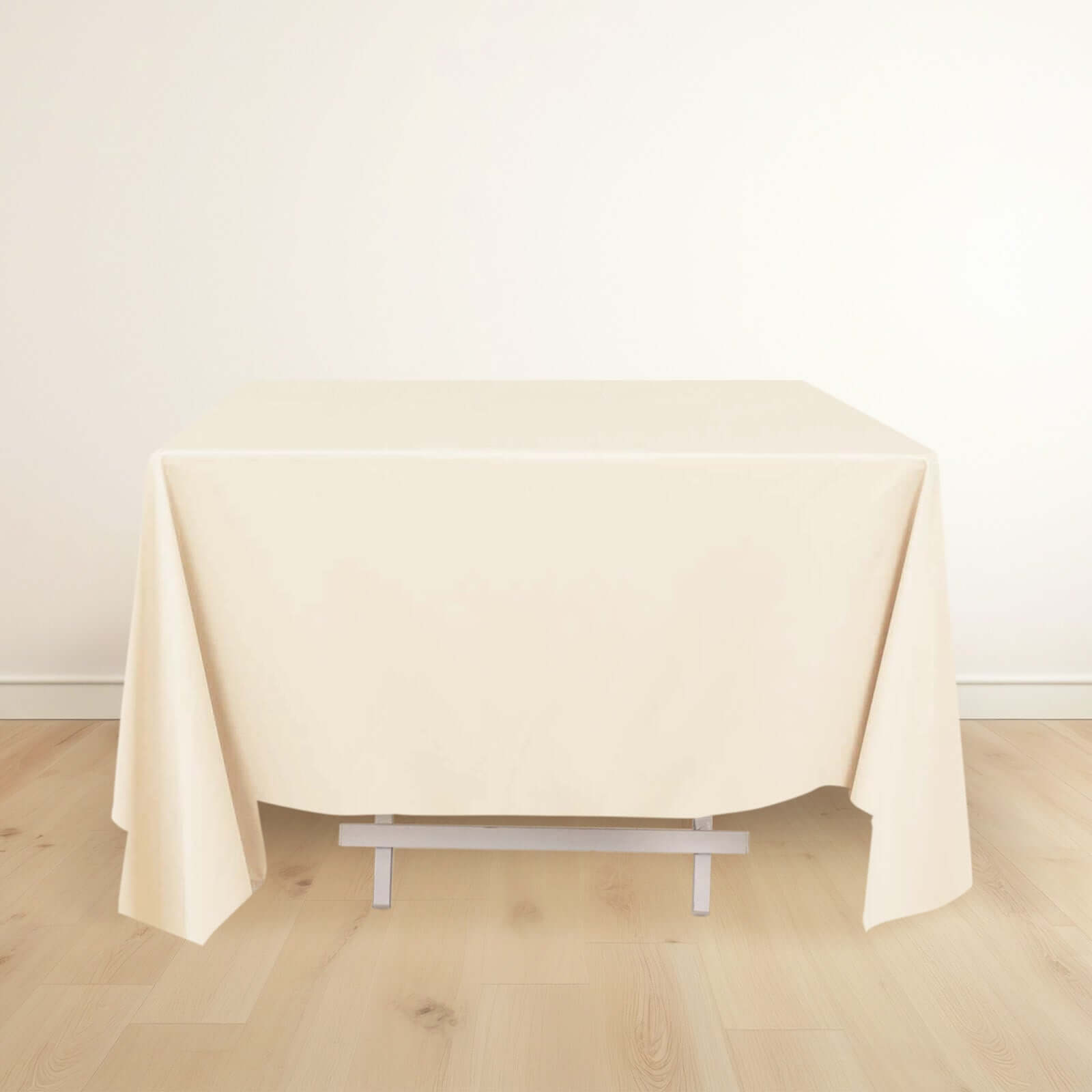 Premium Scuba Square 70x70 Tablecloth Beige - Wrinkle Free & Stain Resistant Table Cover