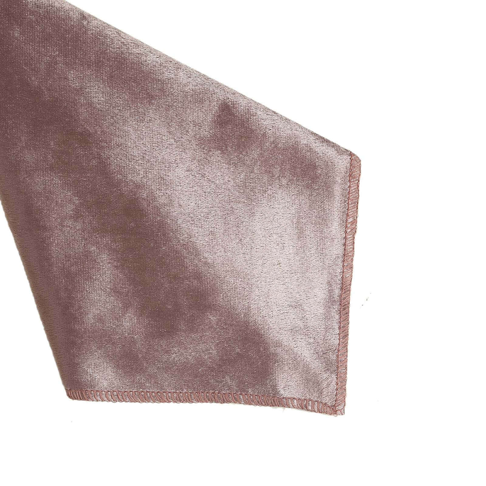 5 Pack Premium Velvet 20x20 Napkins Mauve - Soft Sheen Finish Cloth Napkins