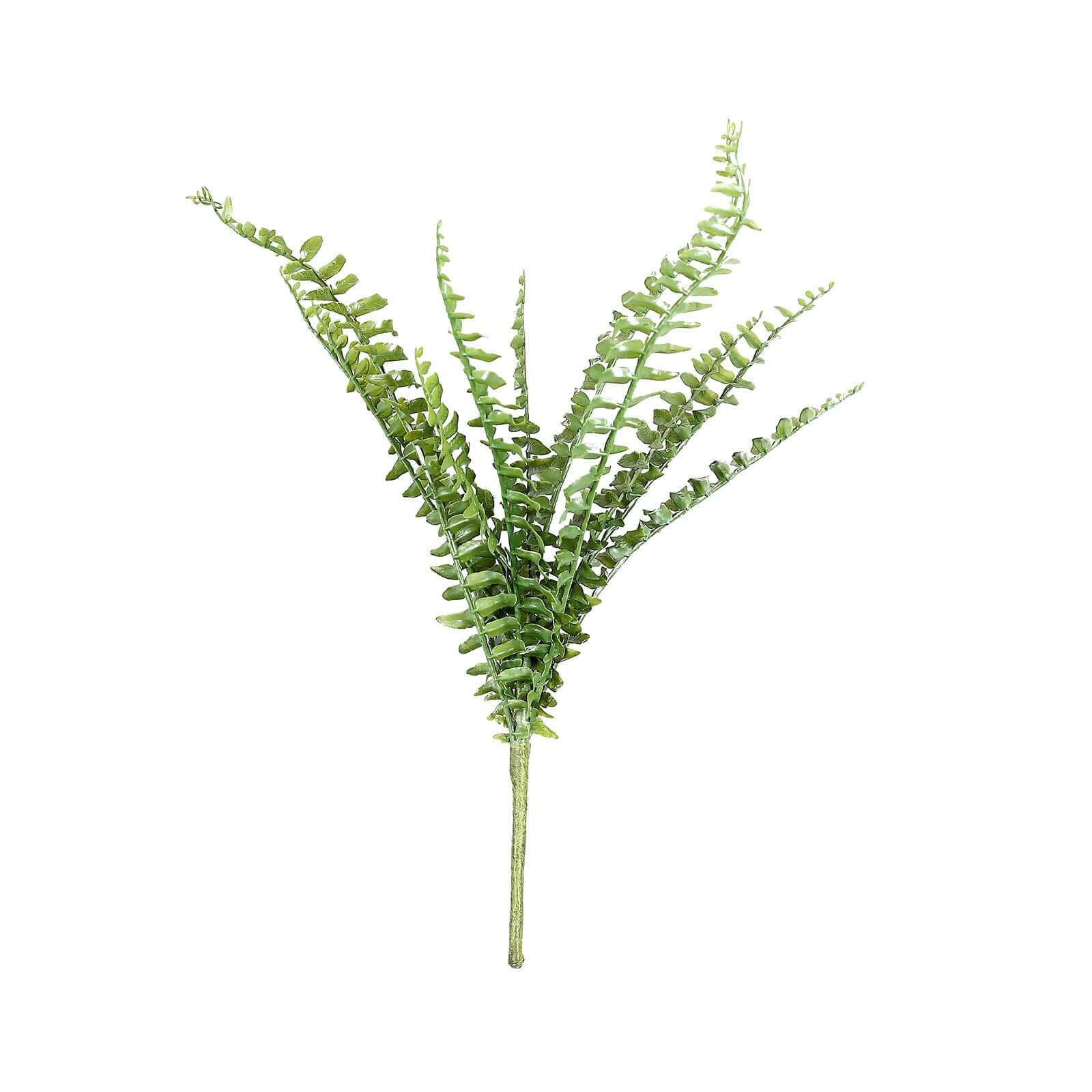 20 Artificial Boston Fern Green Leaf Plant, Premium Real Touch Indoor Spray