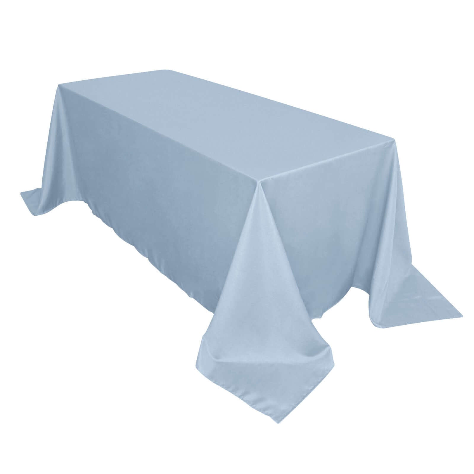 Polyester 90x132 Rectangle Tablecloth Dusty Blue - Seamless Wrinkle-Resistant Table Cover